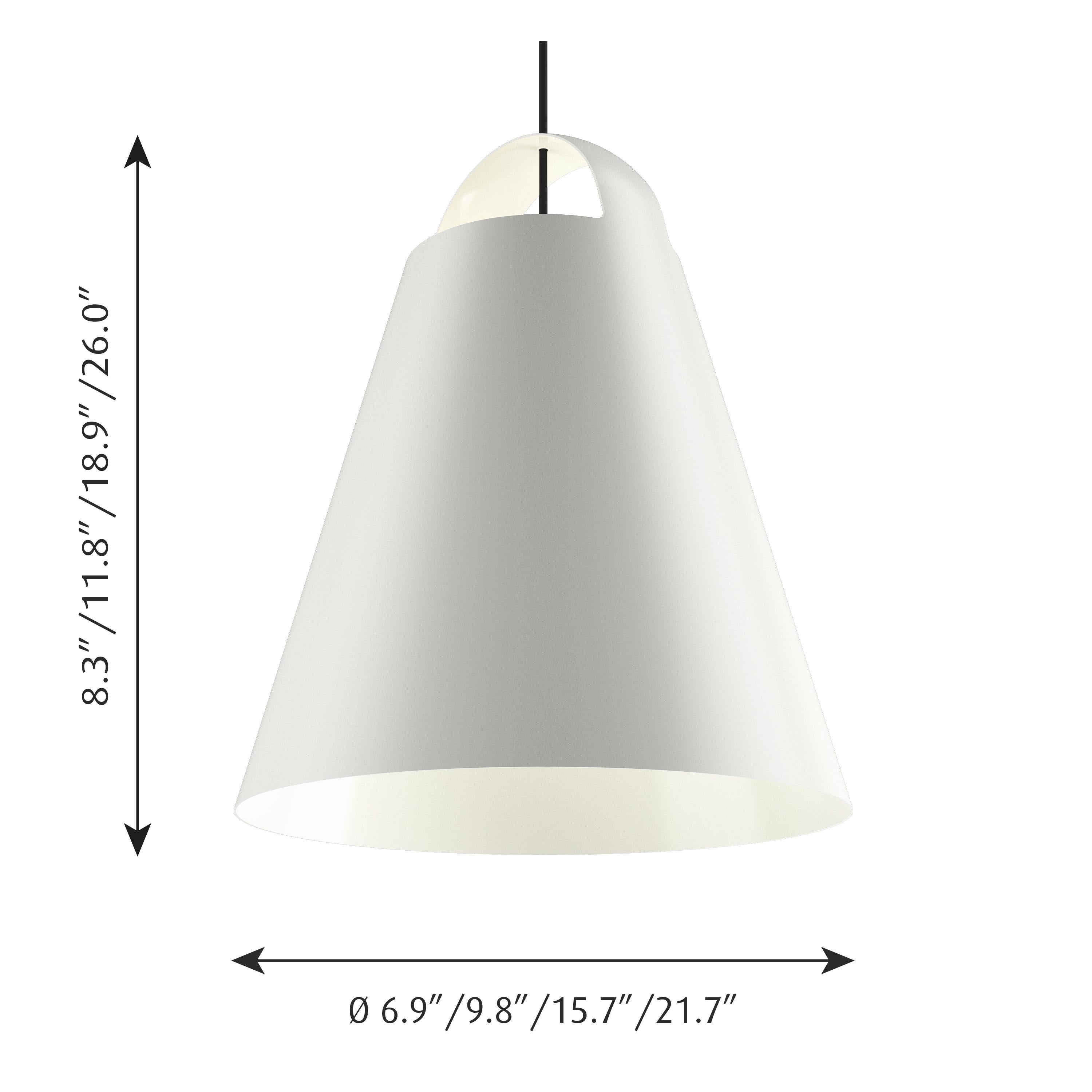 Danois Petite lampe à suspension Above 6.9 de Louis Poulsen en blanc en vente