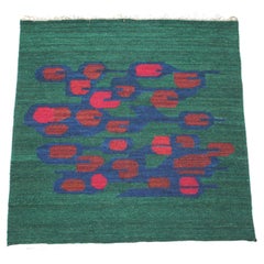 Small Abstract Design Wool Carpet, 1960s