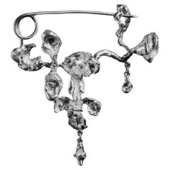 Small Abstract Orchid Brooch by Claudia Lepik