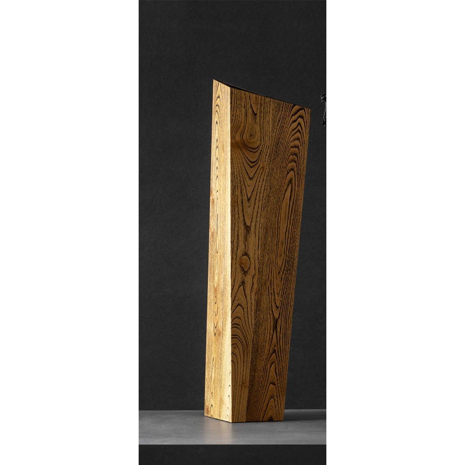 acacia wood vase
