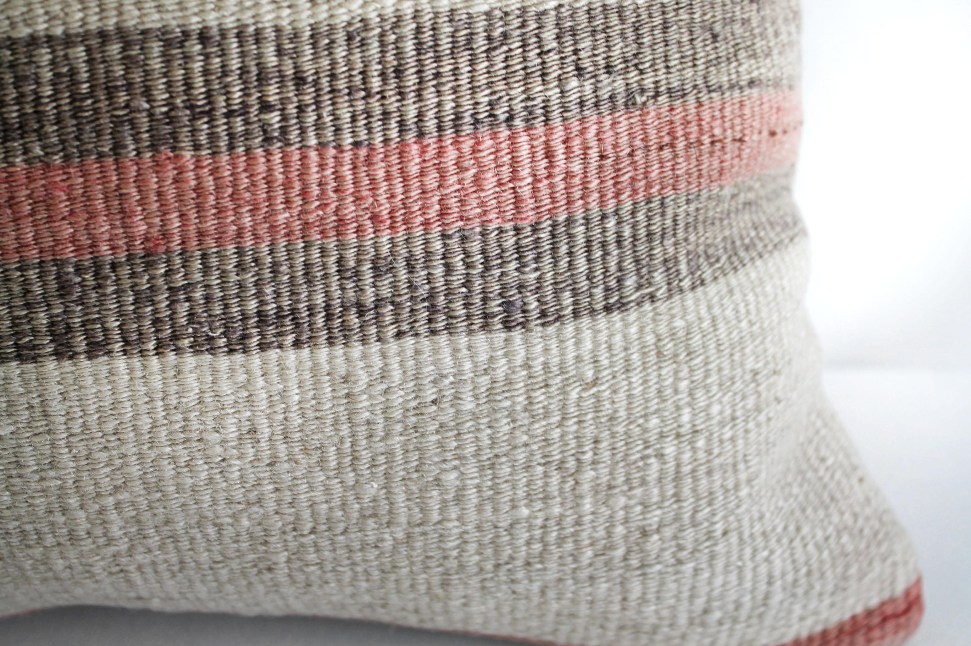 Small Accent Pillow with Multicolored Stripes In New Condition In Brea, CA