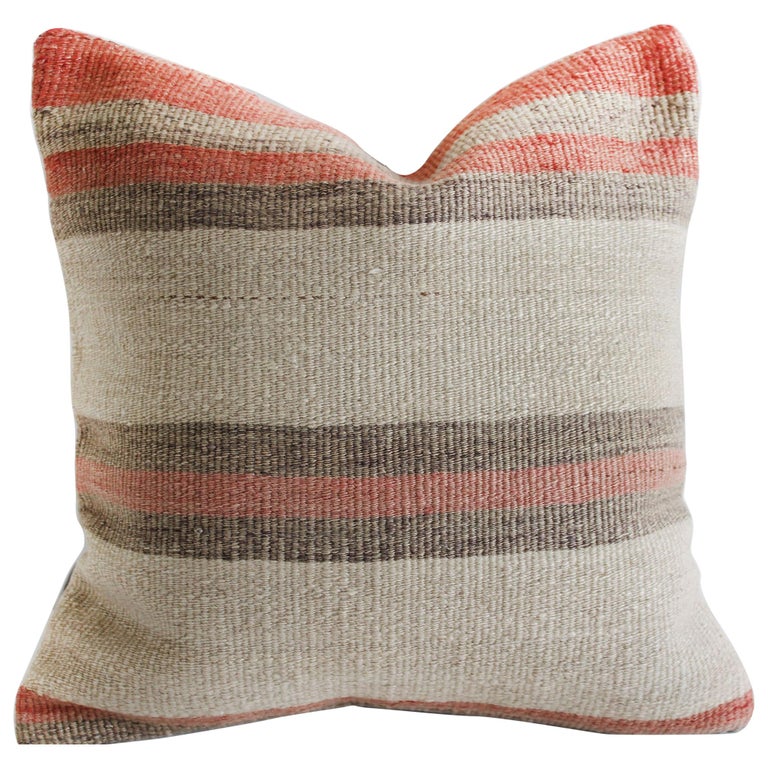 Small Accent Pillow with Multicolored Stripes at 1stDibs