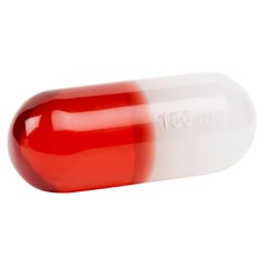Small Acrylic Pill - Red and White