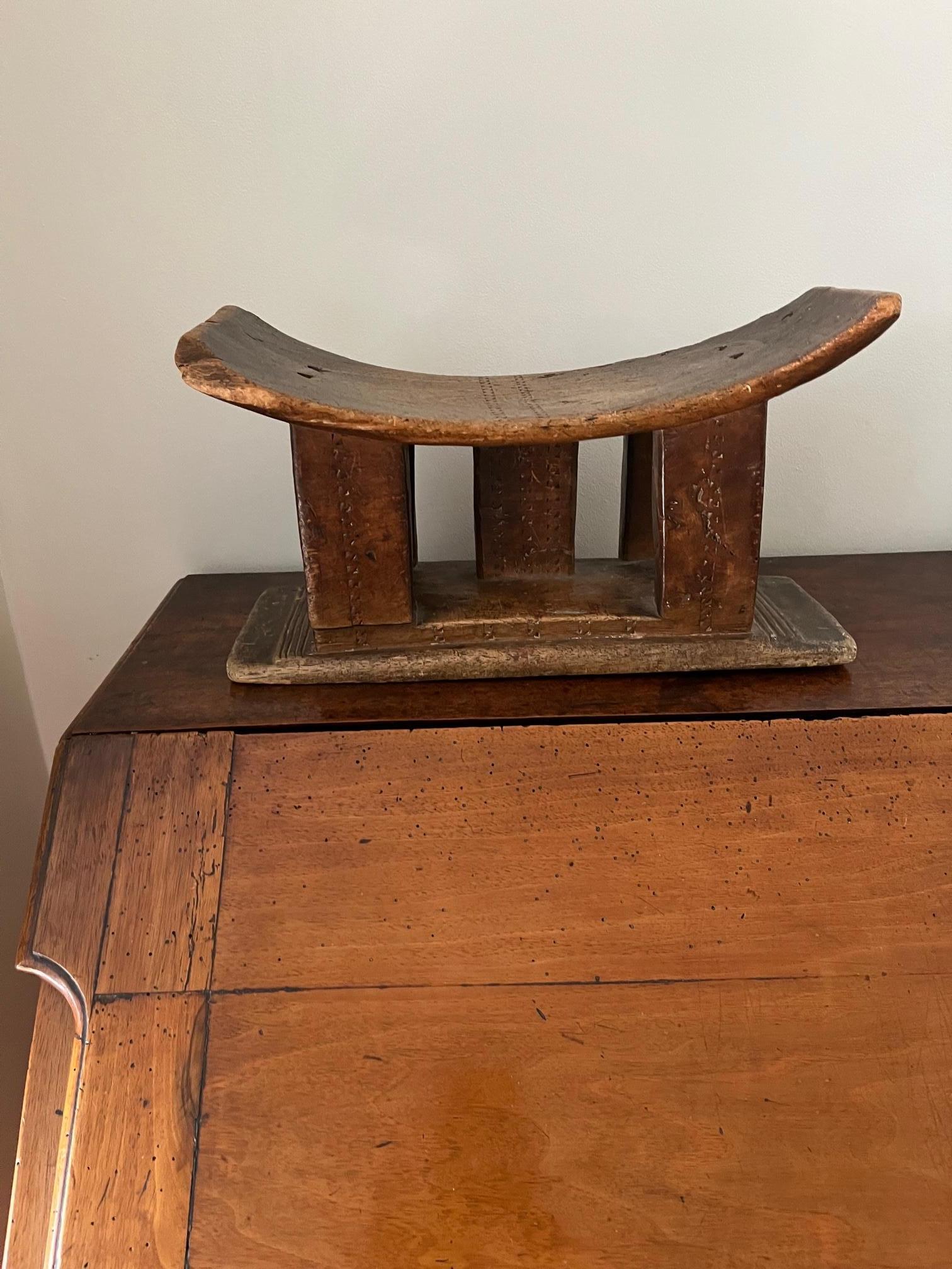 Small African Ashanti tribal stool midcentury 1