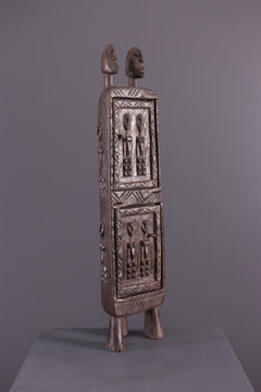 Small, Rare African Dogon Wooden Carved Pharmacy Cabinet Mali 1980s