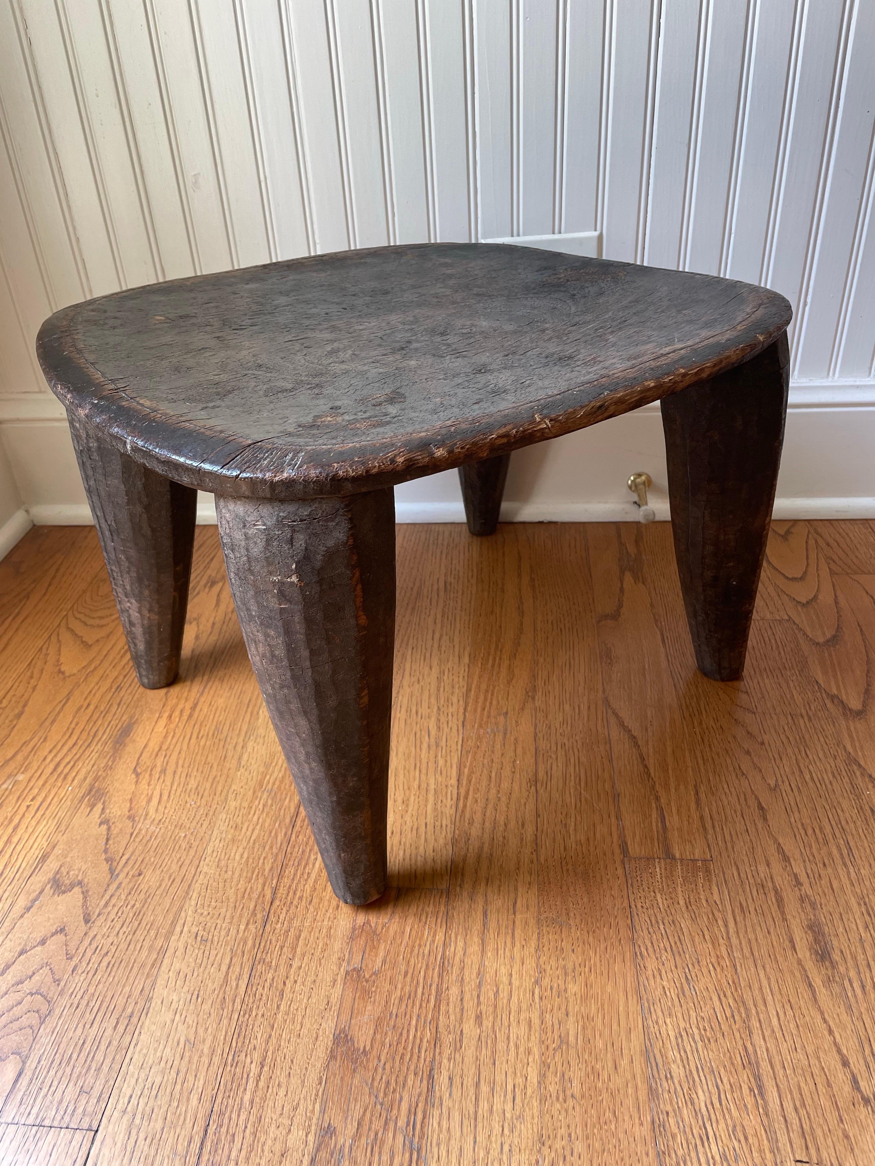 Small African Senufo stool made from one piece of wood For Sale 1