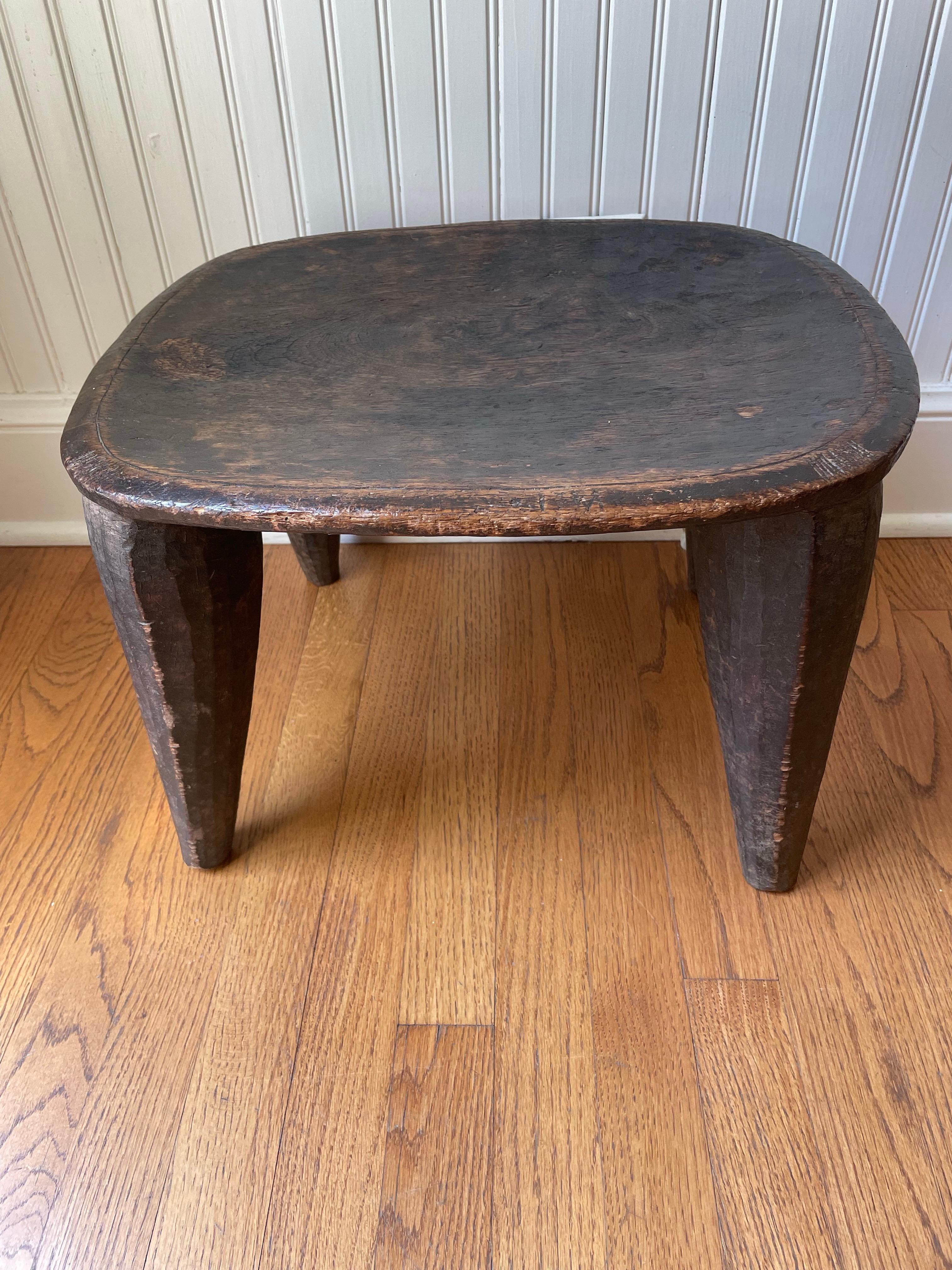 Small African Senufo stool made from one piece of wood For Sale 2