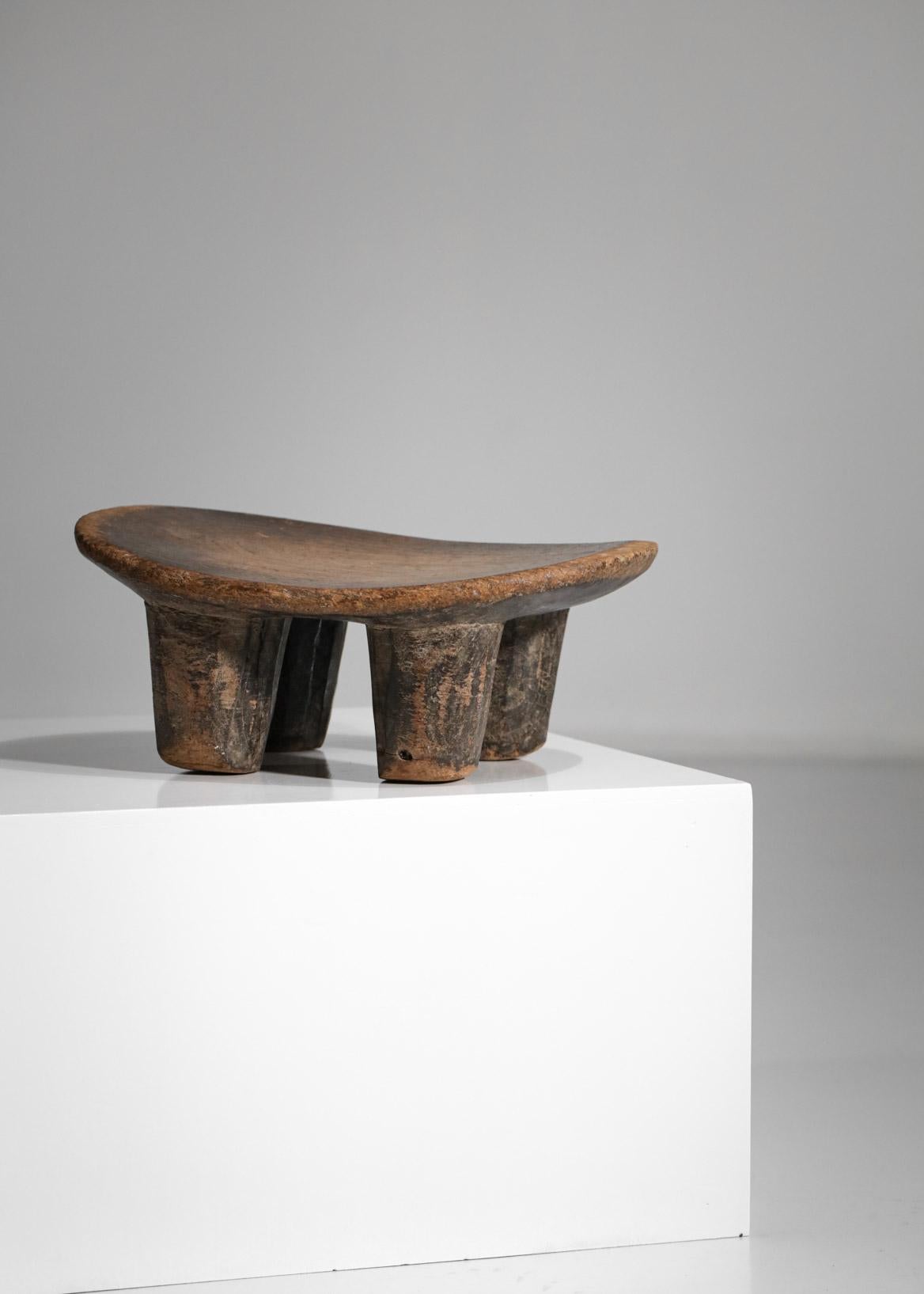 Small African Stools Senoufos Dogons in Solid Wood 1960s 6