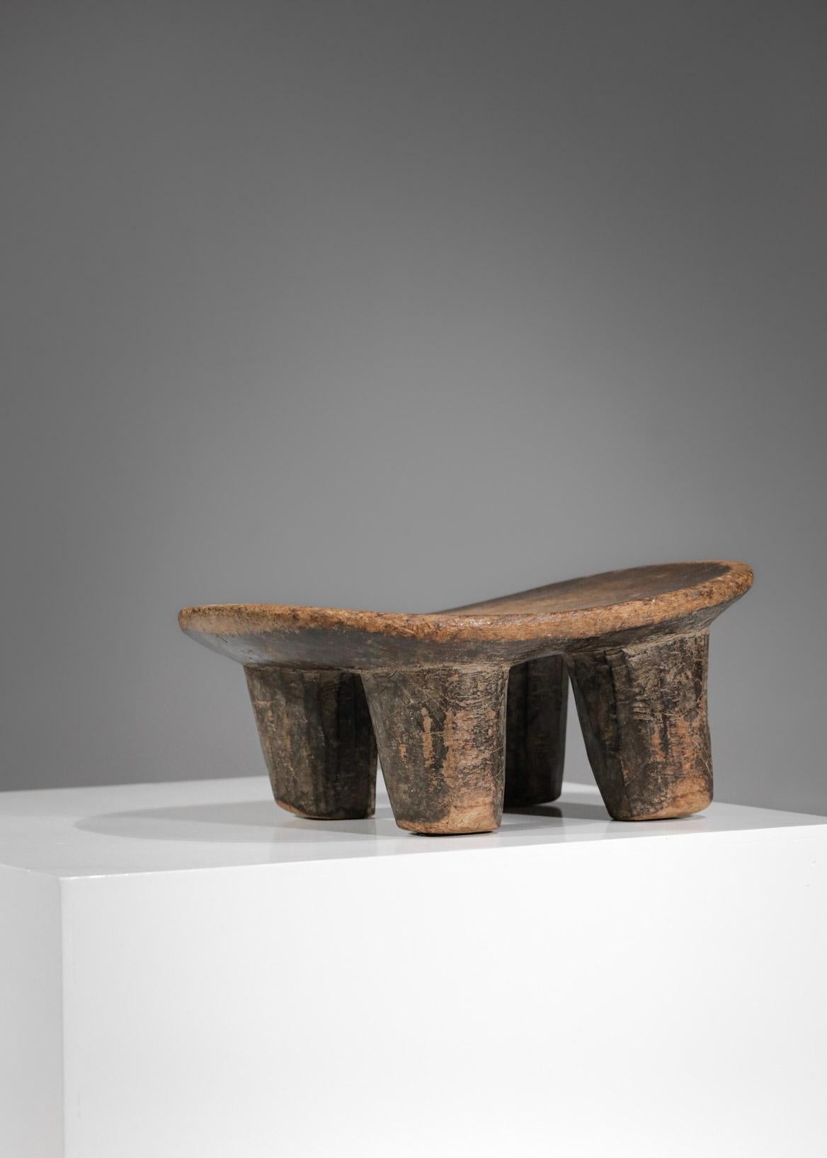 Small African Stools Senoufos Dogons in Solid Wood 1960s 2