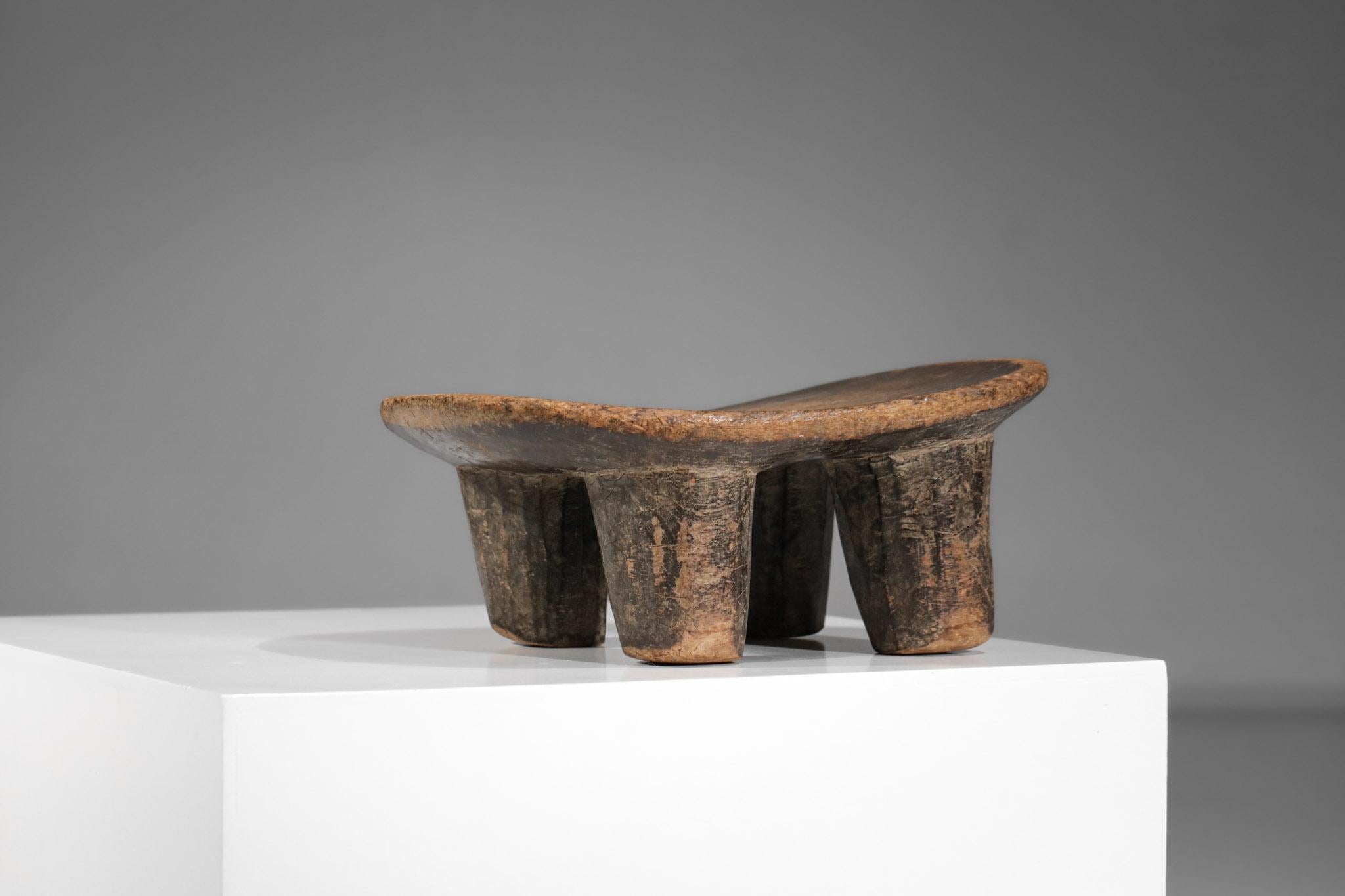 Small African Stools Senoufos Dogons in Solid Wood 1960s 3