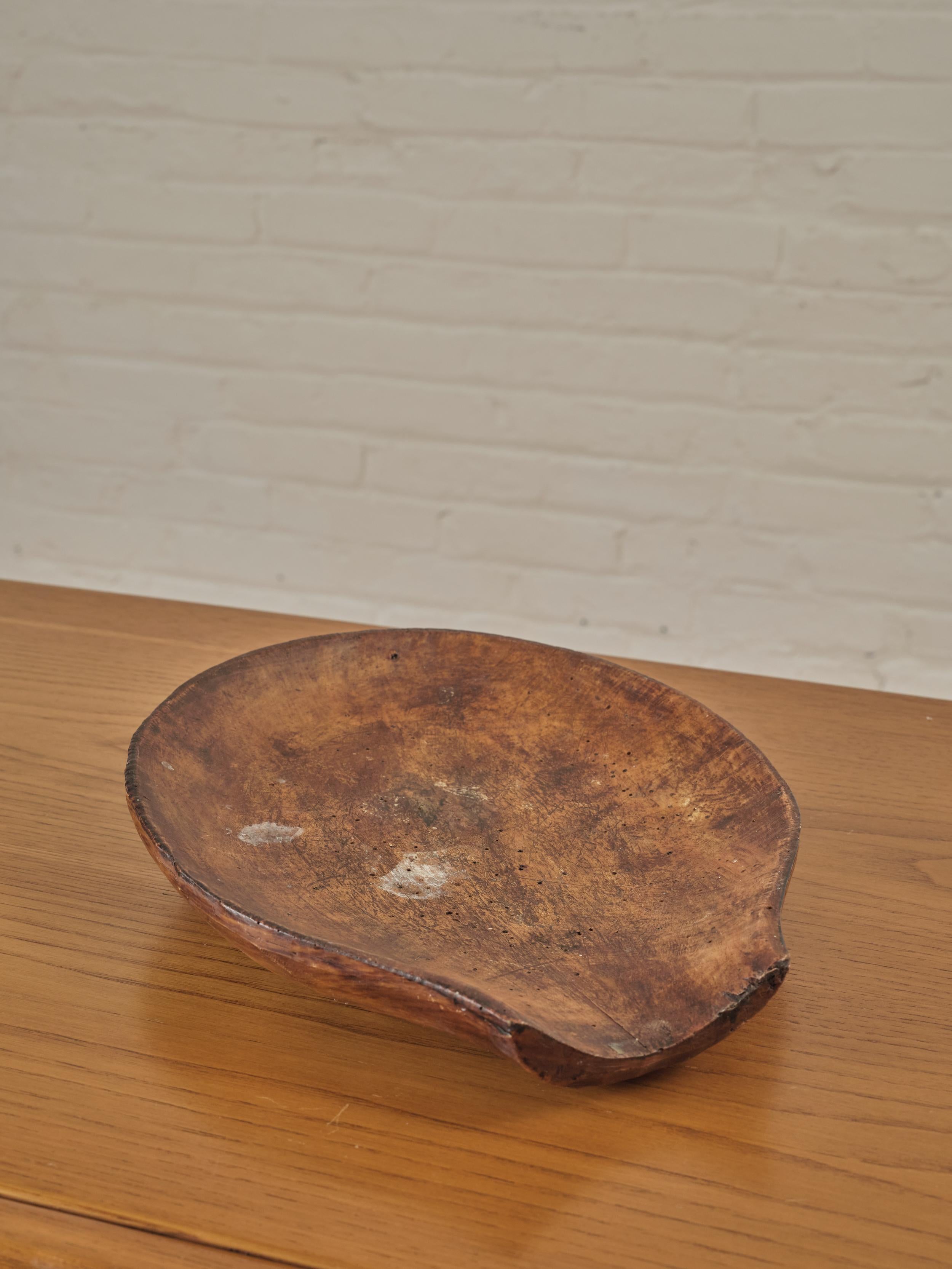 Ivorian Small African Wooden Dough Bowl For Sale