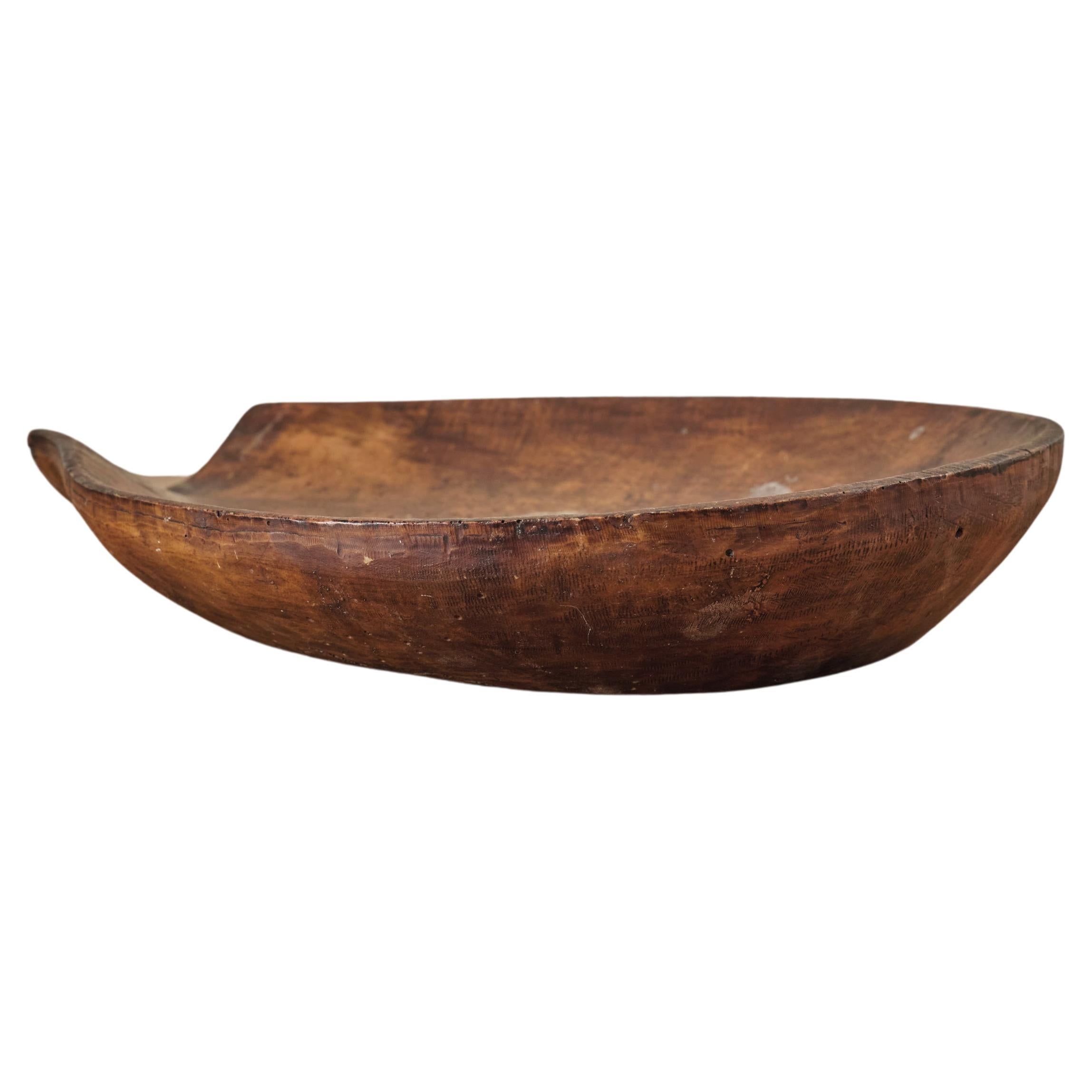 Small African Wooden Dough Bowl