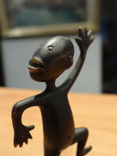 Small Africanist Bronze Child by Richard Rohac, 1950s