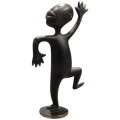 Petit enfant africain en bronze de Richard Rohac, années 1950