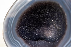 Small Agate Geode with World-Class Blue Banded Agate and Blue Galaxy Druzy