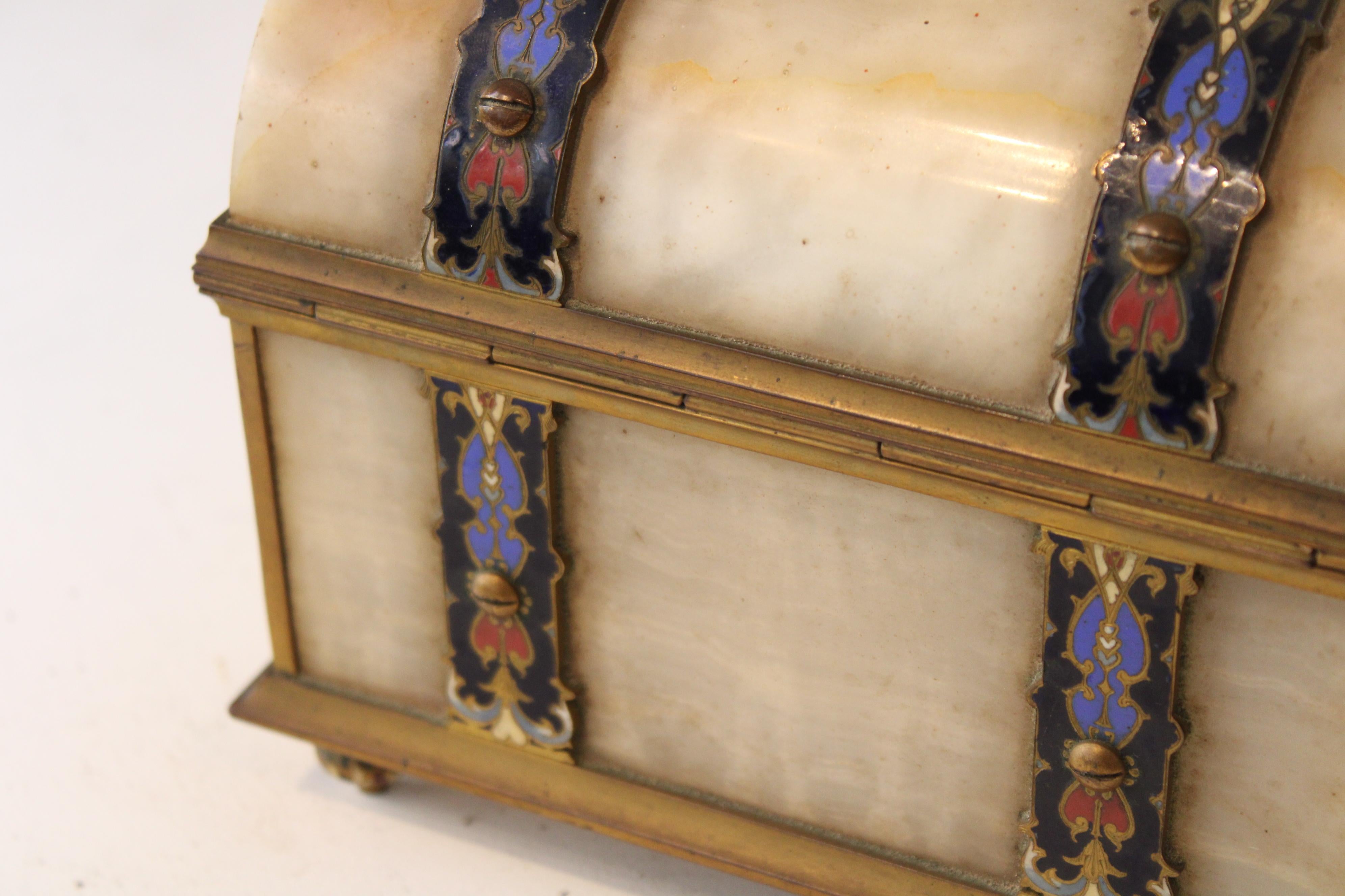 19th Century Small Alabaster Chest For Sale