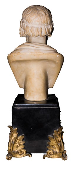 Small Alabaster Sculpture of Homer, by Italian Sculptor Early 19th Century
