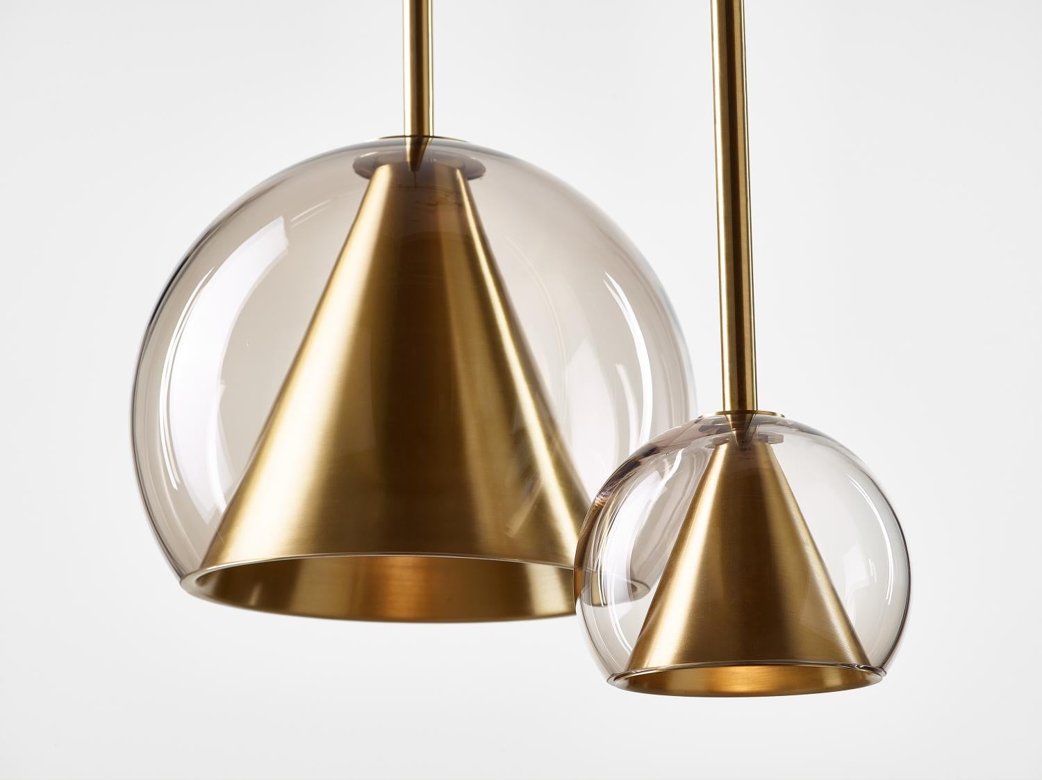 Piccola lampada a sospensione Kono in alabastro bianco di Dechem Studio in vendita 11
