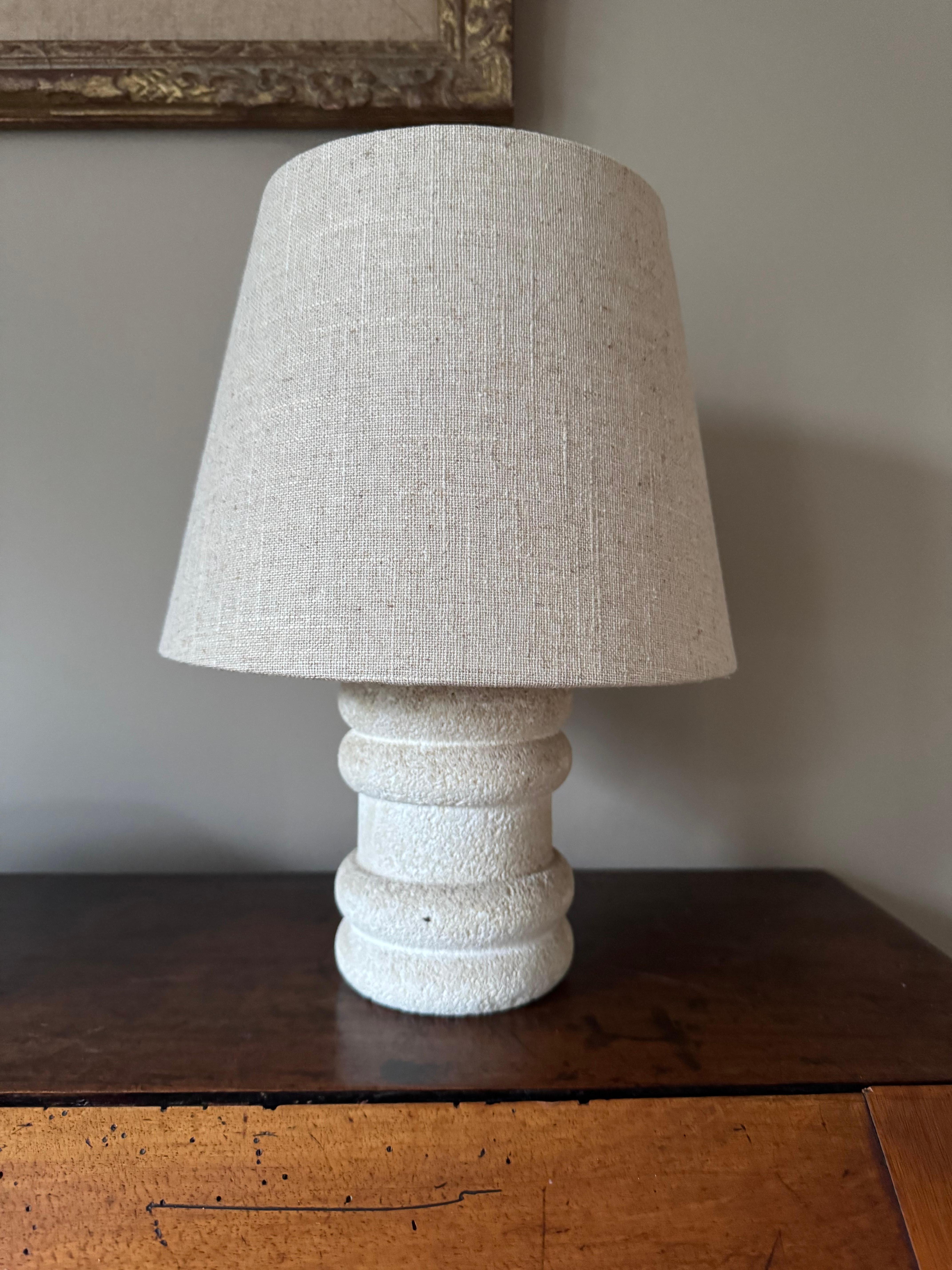 Mid-Century Modern Small Albert Tormos style carved lamp