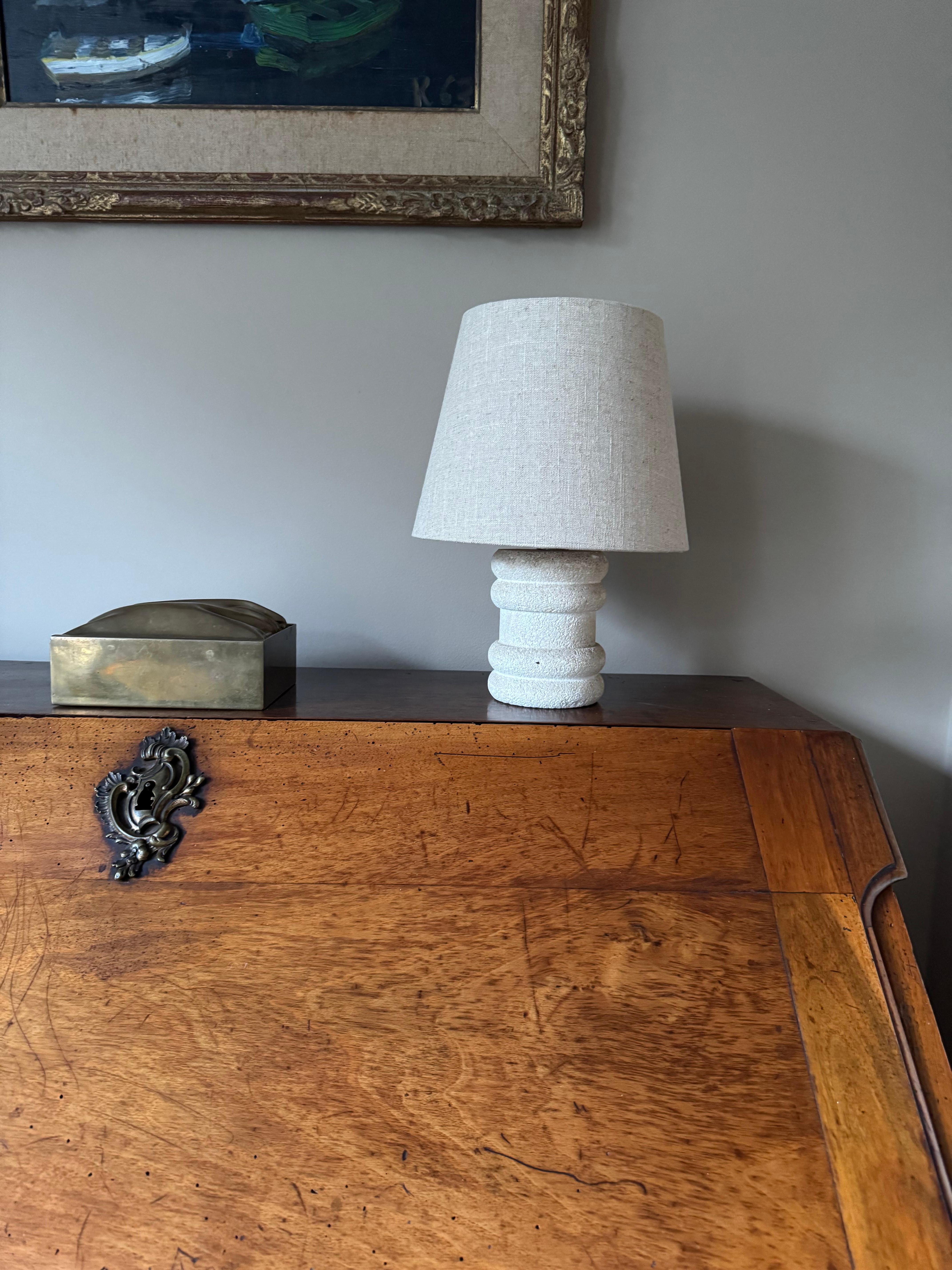 French Small Albert Tormos style carved lamp