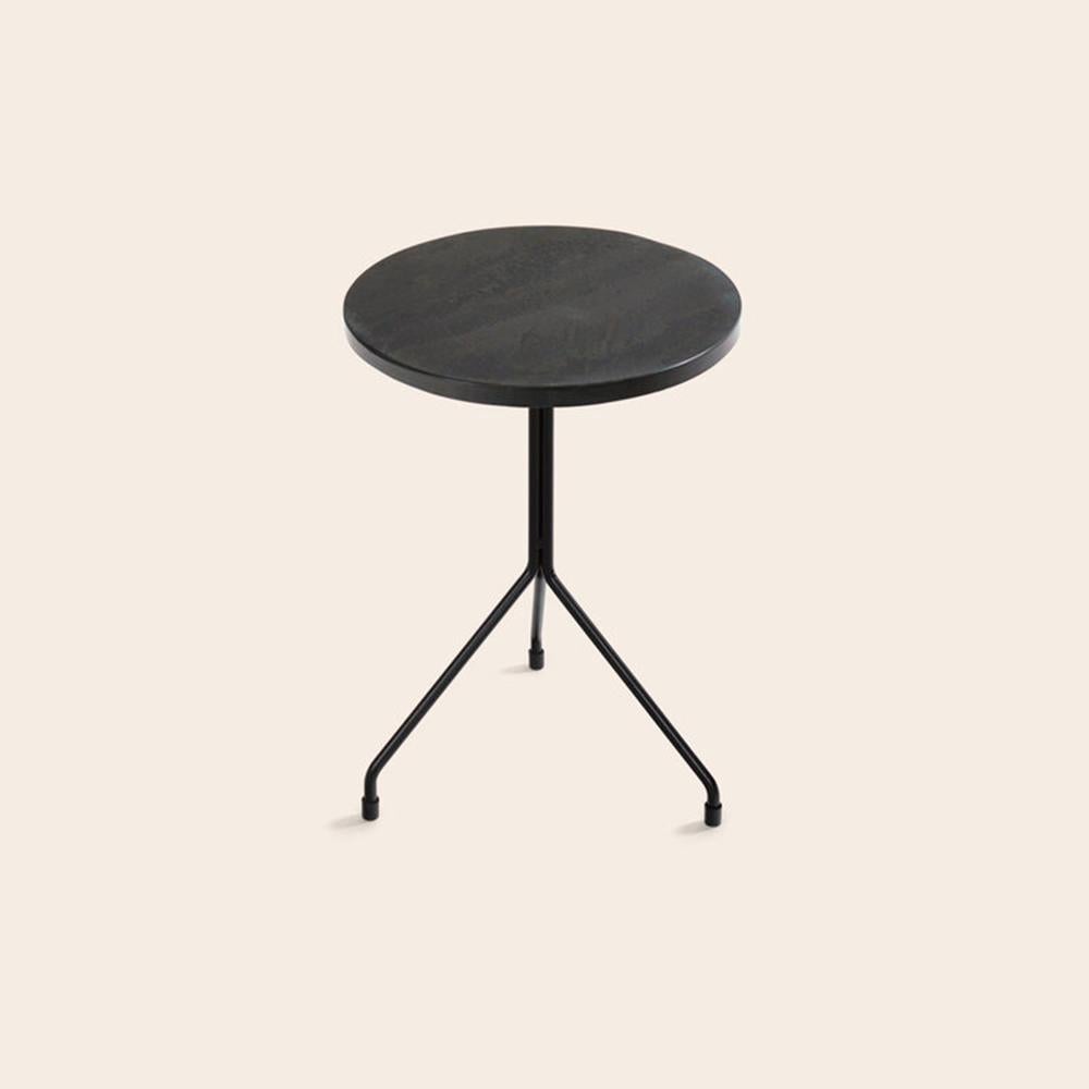 Small All for one black slate table by OxDenmarq
Dimensions: D 40 x H 48 cm
Materials: Steel, black slate
Also available: Different marble options available

OX DENMARQ is a Danish design brand aspiring to make beautiful handmade furniture,