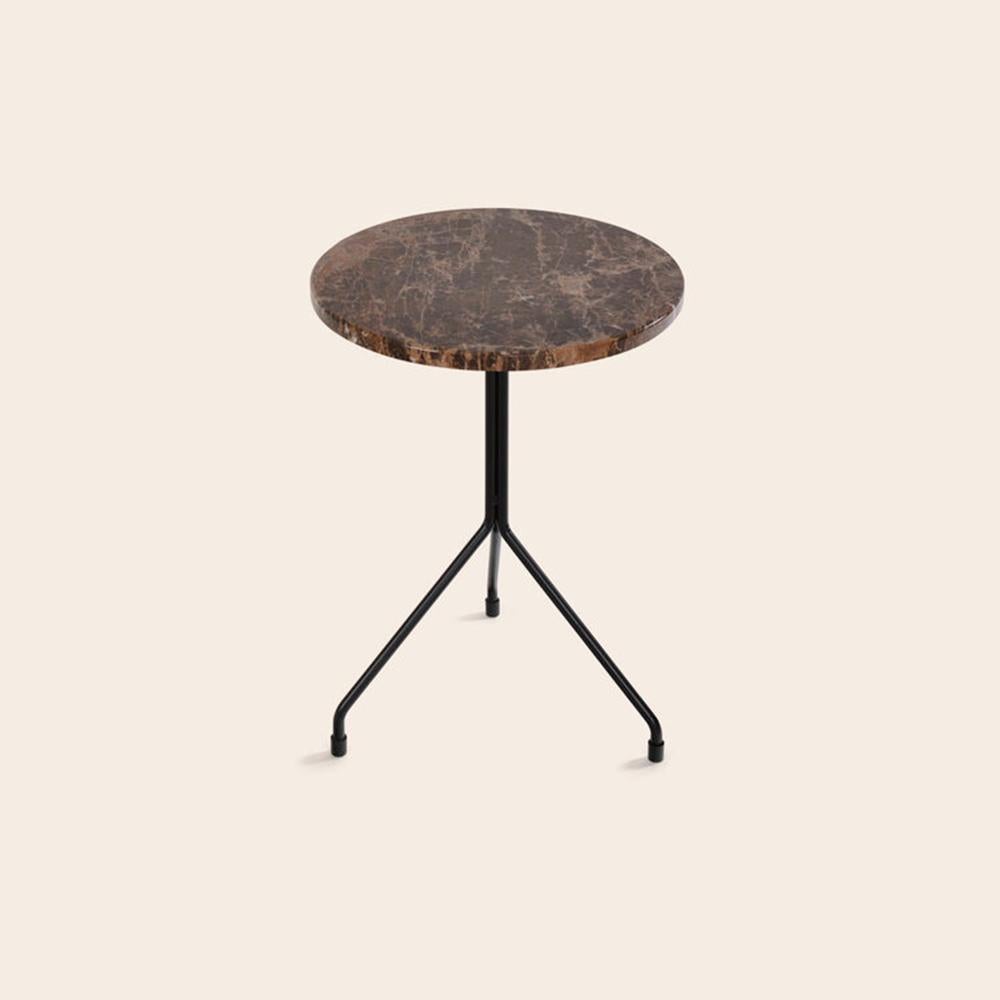 Small All For One Brown Emperador Marble Table by OxDenmarq
Dimensions: D 40 x H 48 cm
Materials: Steel, Brown Emperador Marble
Also Available: Different marble options available

OX DENMARQ is a Danish design brand aspiring to make beautiful