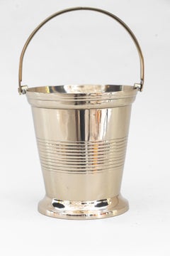 Small Alpaca Art Deco Champagne Bottle Holder Around 1930s