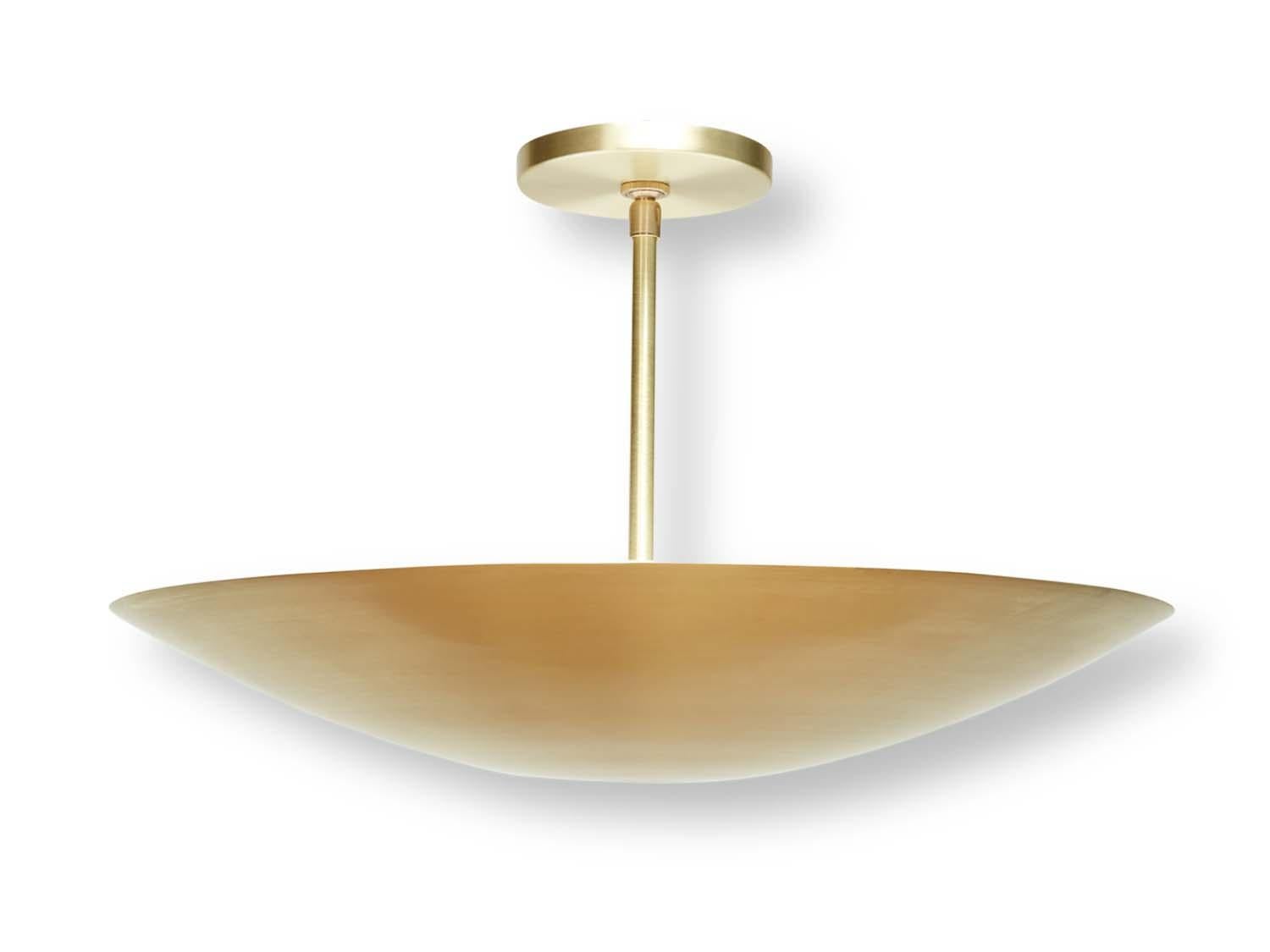 The Alta brass dome features a spun metal shade with a brass canopy and rod. The shade is available in brass or powdercoated metal finishes. 

The Lawson-Fenning Collection is designed and handmade in Los Angeles, California. Reach out to discover