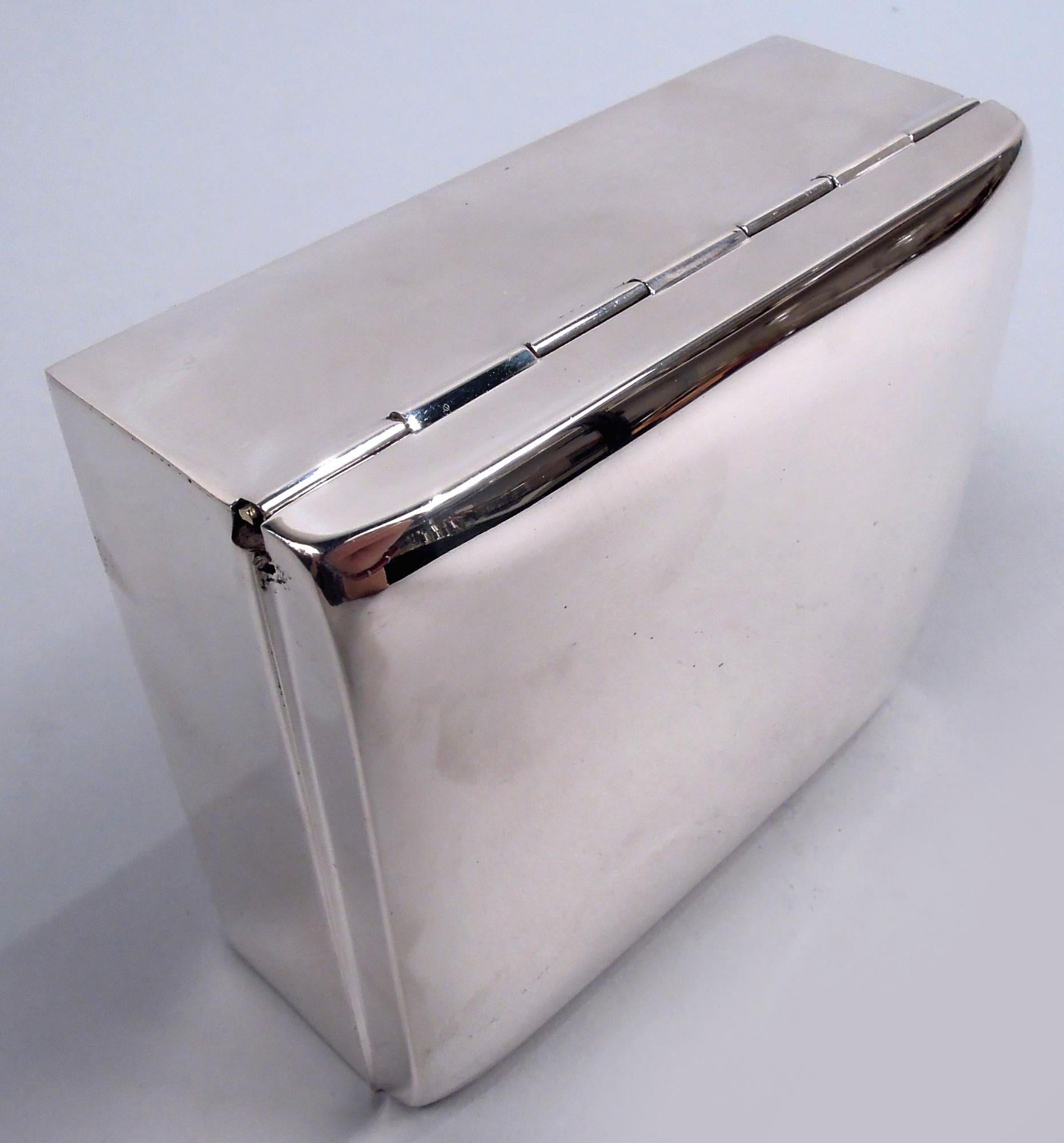 Pequeña caja americana de plata de ley moderna de mediados de siglo en Bueno estado para la venta en New York, NY