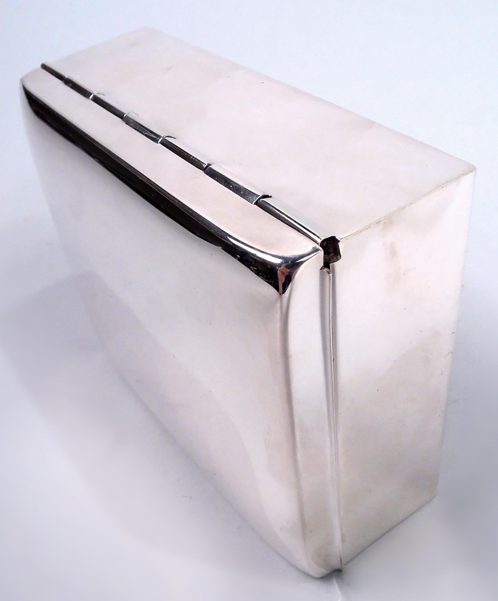 Pequeña caja americana de plata de ley moderna de mediados de siglo siglo XX en venta