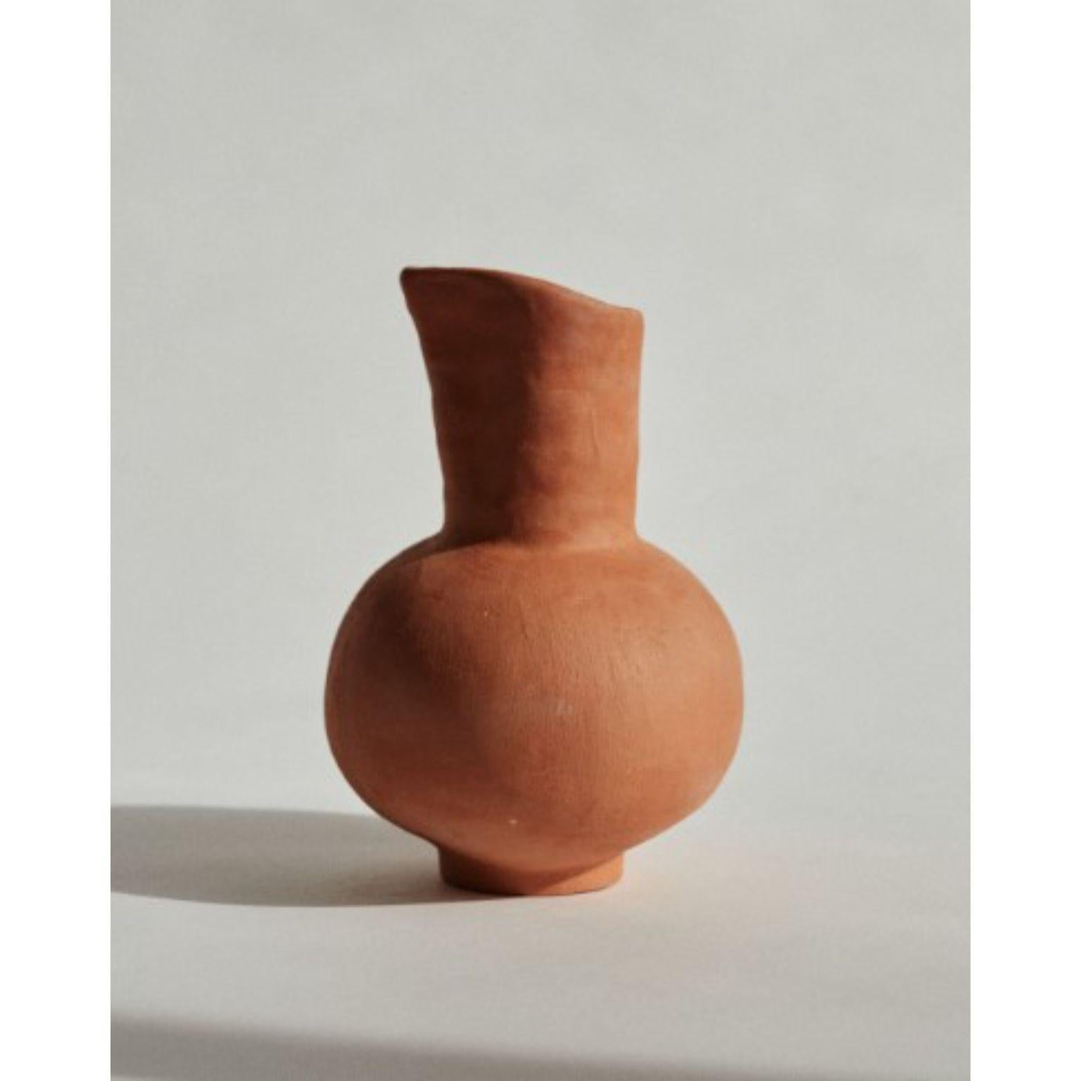 Belgian Small Amphora in Terracotta by Marta Bonilla For Sale