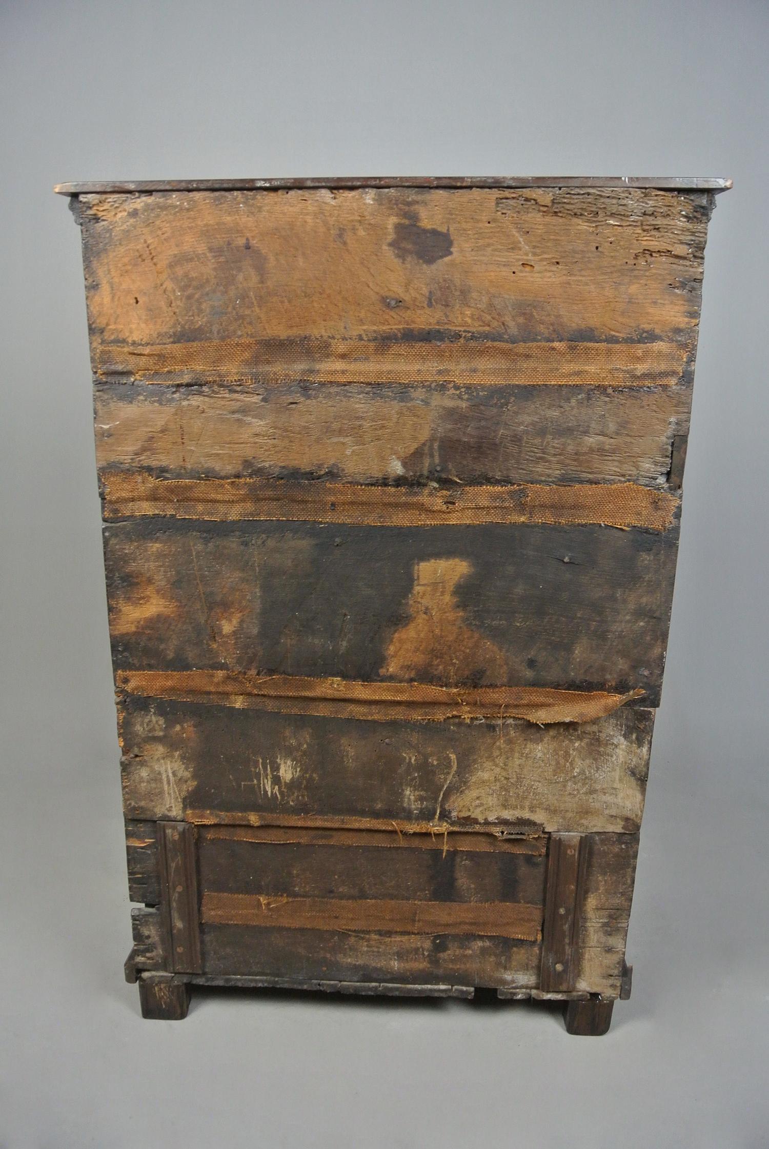 Small and Beautiful 17th Century Oak Livery Cupboard c. 1680 3