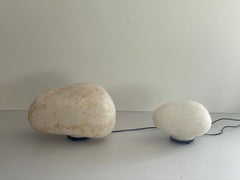 Small and Big Pair of Fiberglass Table or Floor Lamps, 1980s, Germany