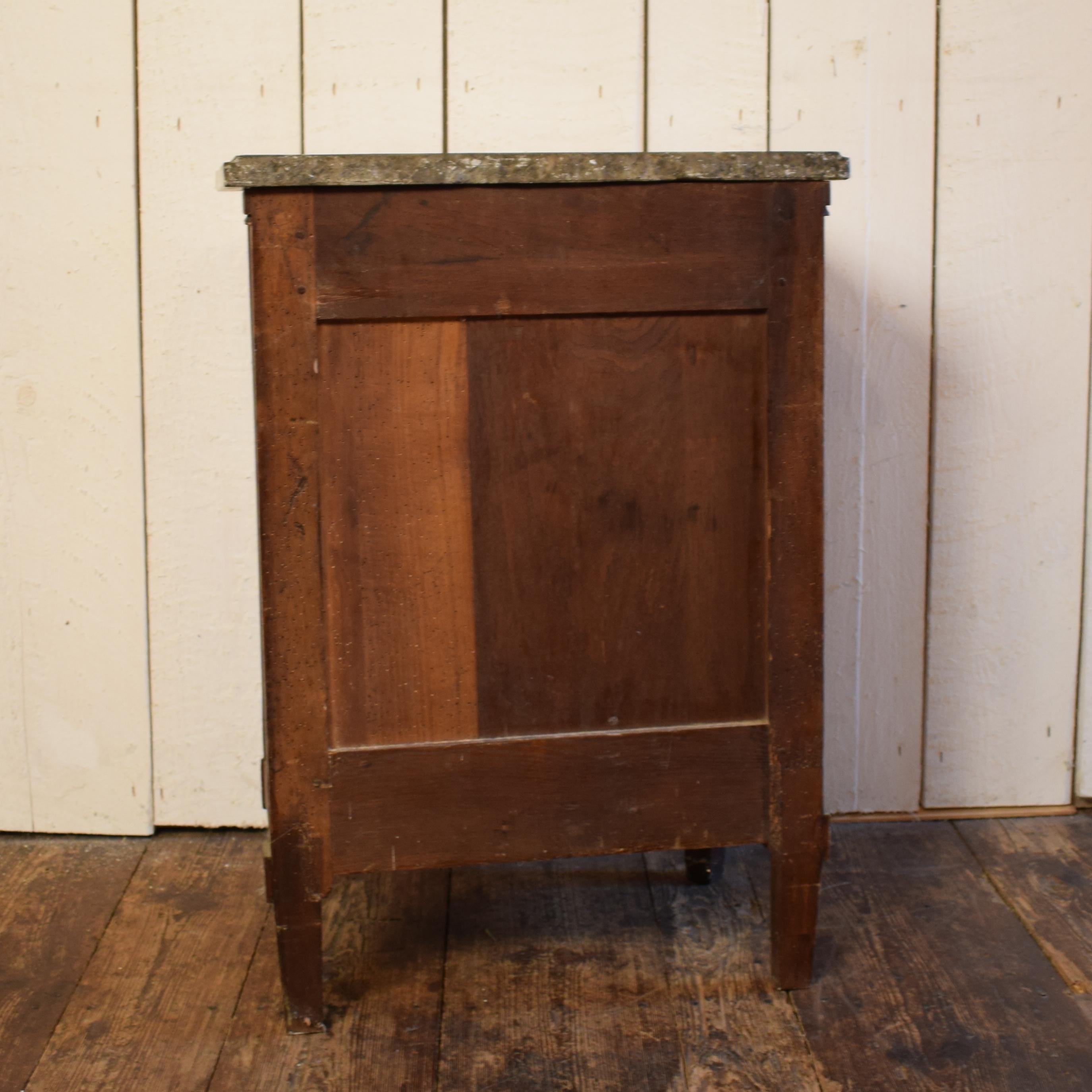 Marble Small and Early 19th Century French Empire Mahogany Chest of Drawers