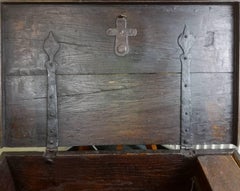 Small and Fine Travel Chest in Oak with Inlays Cologne, Germany 17th Century