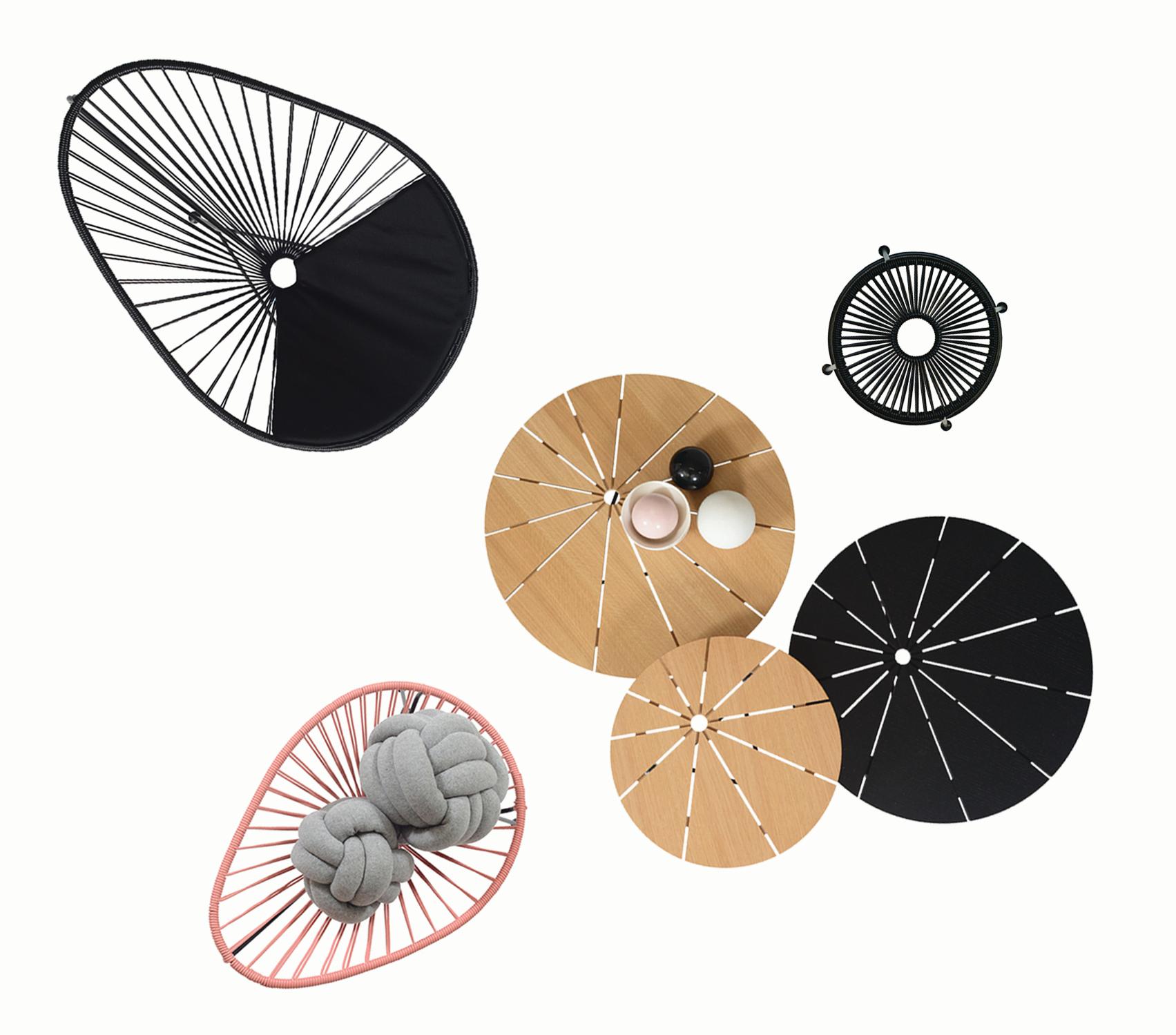 Kleiner und hoher schwarzer Bambus-Bambus-Eschentisch von OK Design im Zustand „Neu“ im Angebot in Geneve, CH