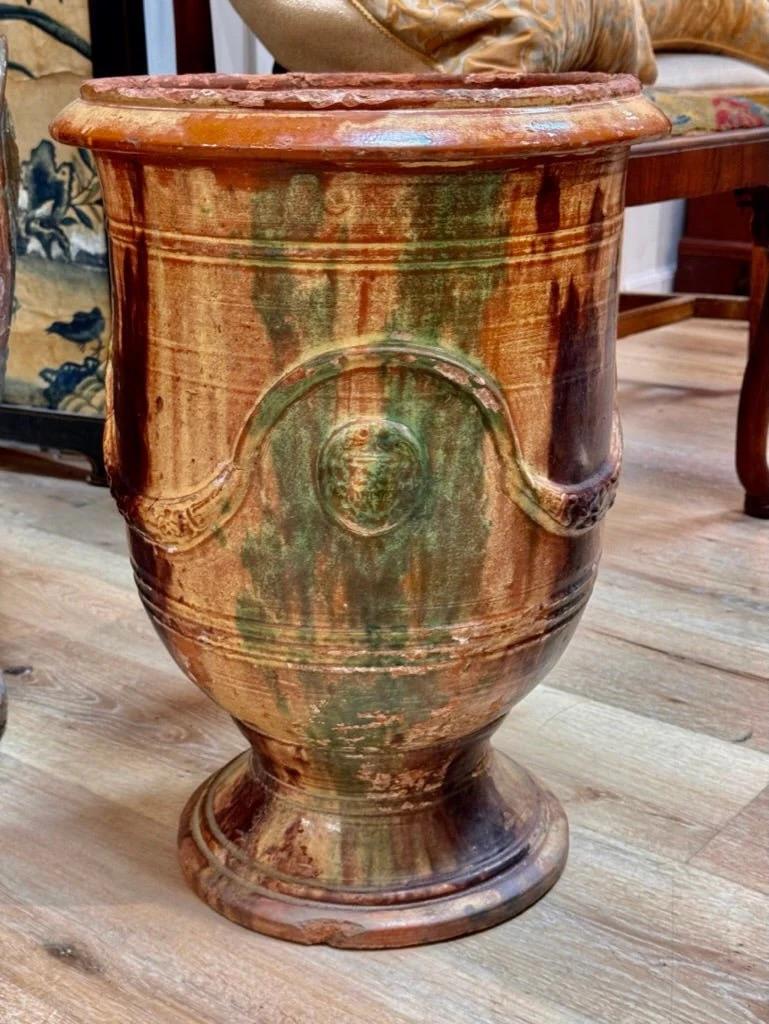 19th Century Anduze Planter, Boisset, 19.75” h. x 14.25” diam. 

