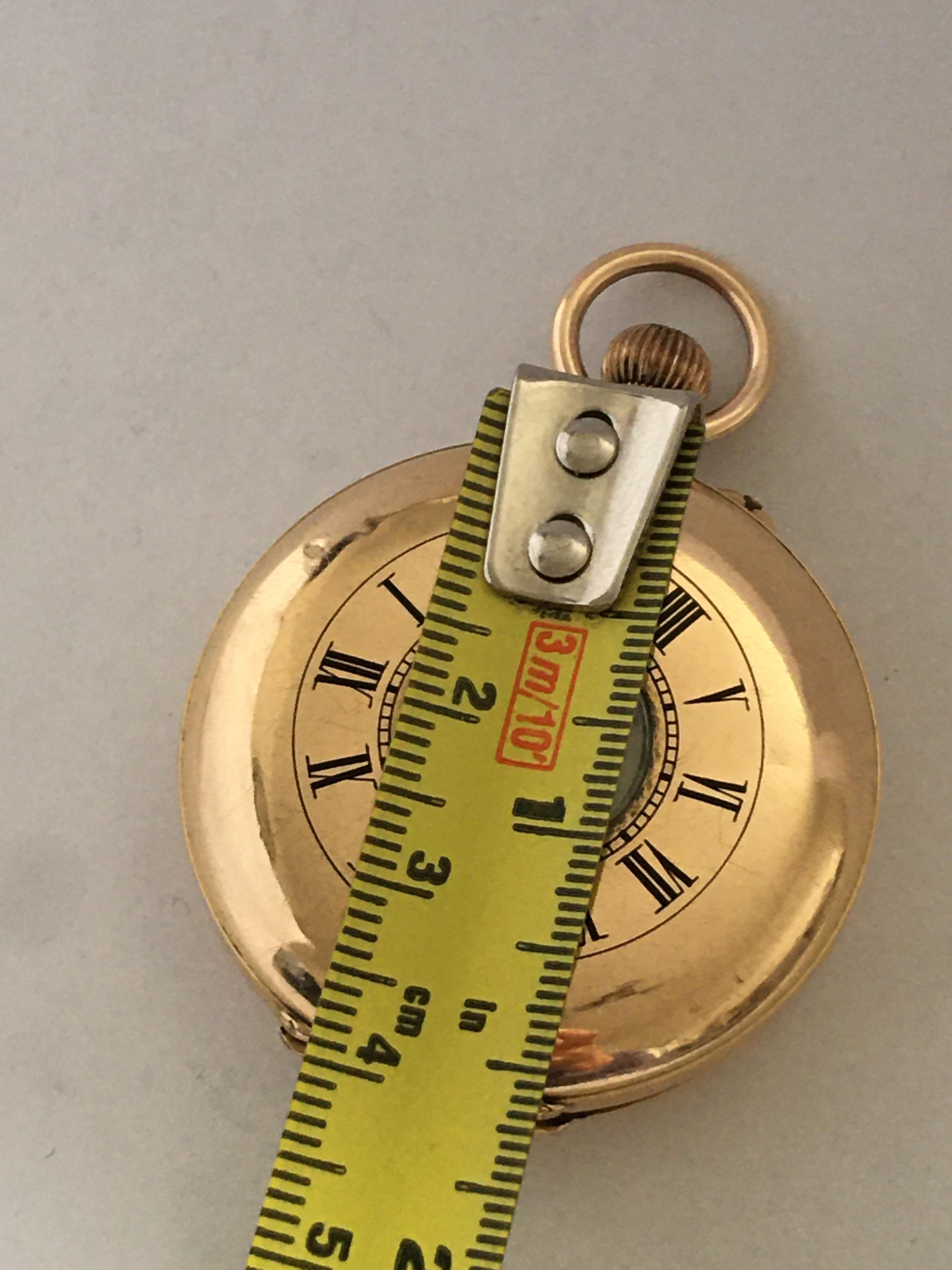 Small 18 Karat Gold Half Hunter Hand-Winding Pocket Watch Signed Harris & Co. In Good Condition For Sale In Carlisle, GB