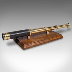 Small Antique 3 Draw Telescope, English, Brass, Terrestrial Spyglass, Victorian