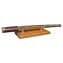 Petit télescope de poche antique à 6 tiroirs, anglais, voyage, boulanger, Londres, victorien