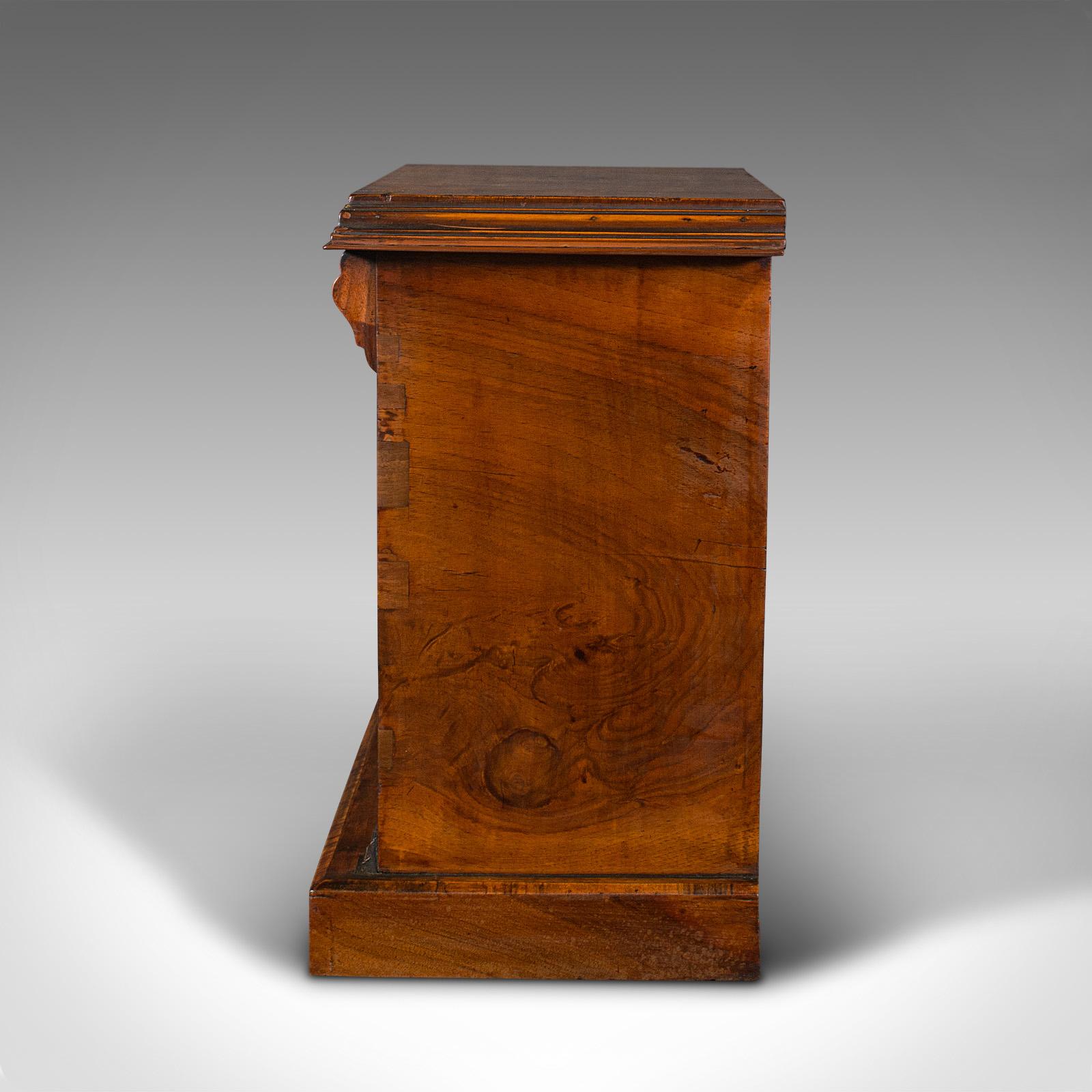 19th Century Small Antique Apprentice Cabinet, English, Burr Walnut, Wall Cupboard, Victorian