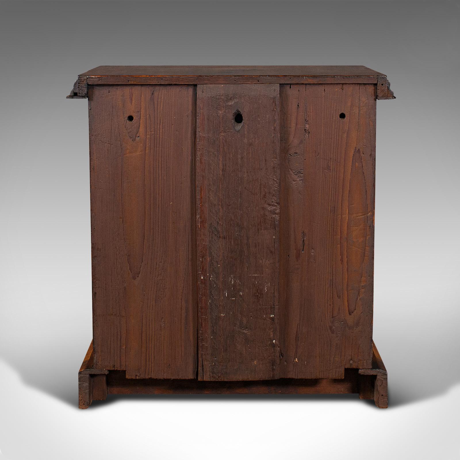Small Antique Apprentice Cabinet, English, Burr Walnut, Wall Cupboard, Victorian 1