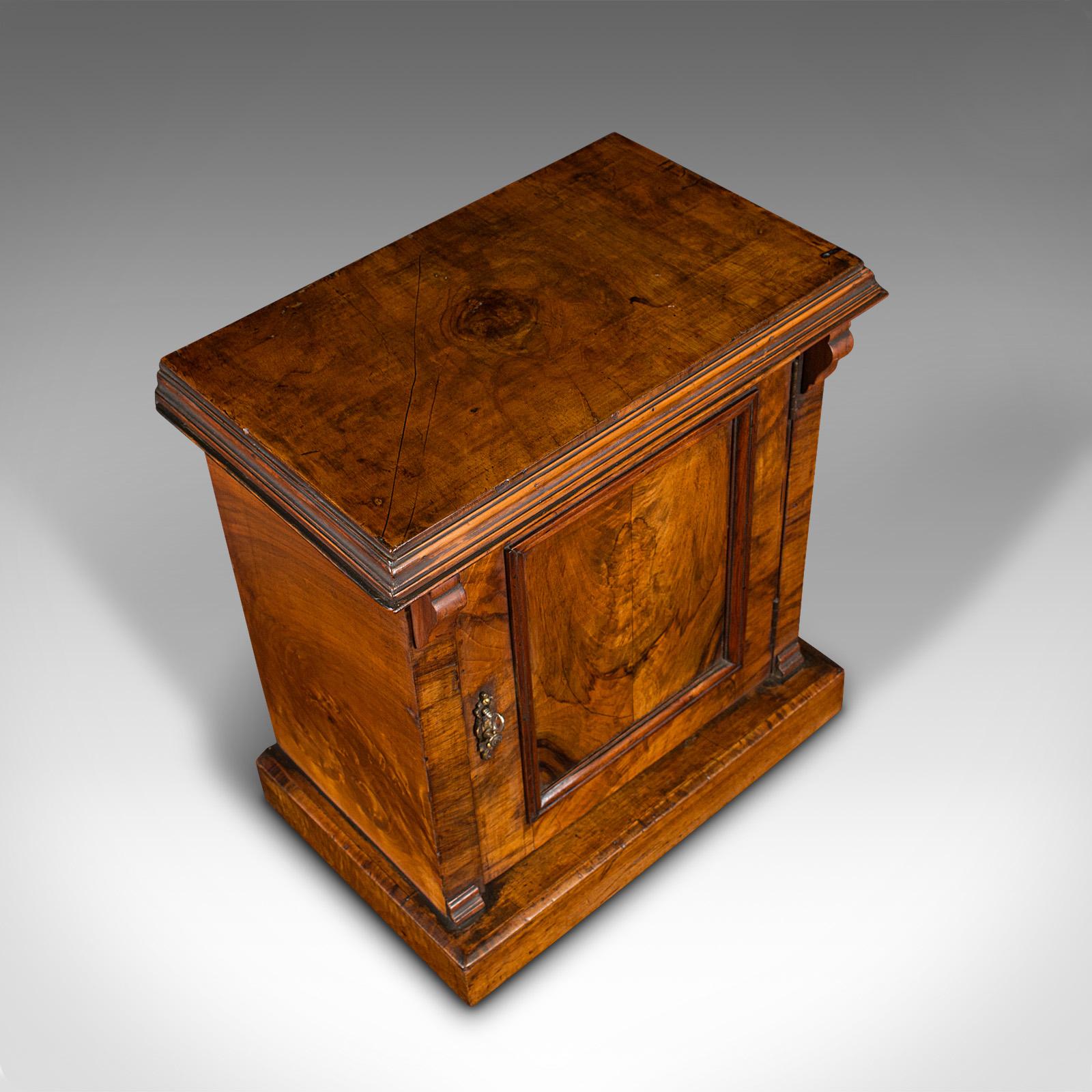 Small Antique Apprentice Cabinet, English, Burr Walnut, Wall Cupboard, Victorian 2