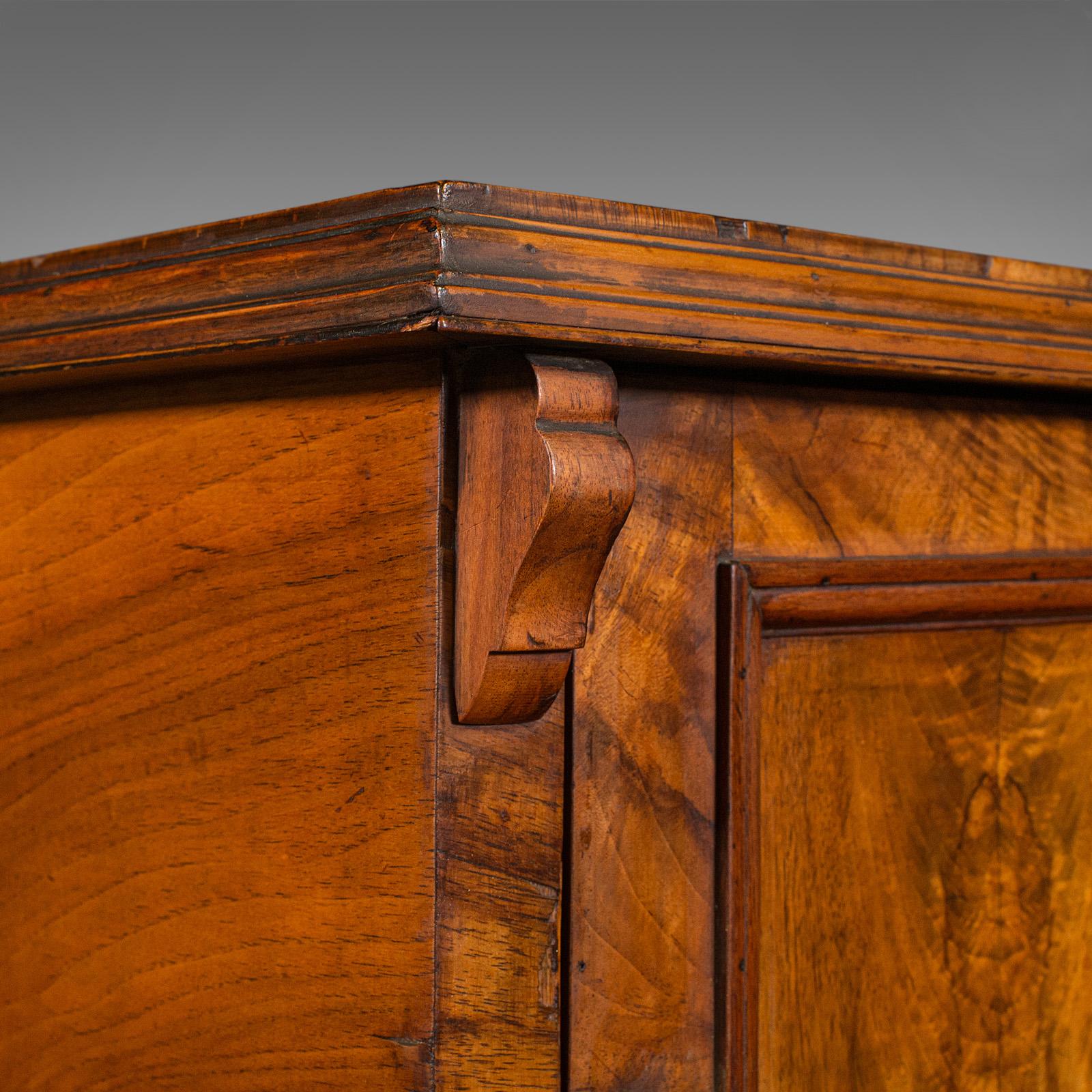 Small Antique Apprentice Cabinet, English, Burr Walnut, Wall Cupboard, Victorian 3
