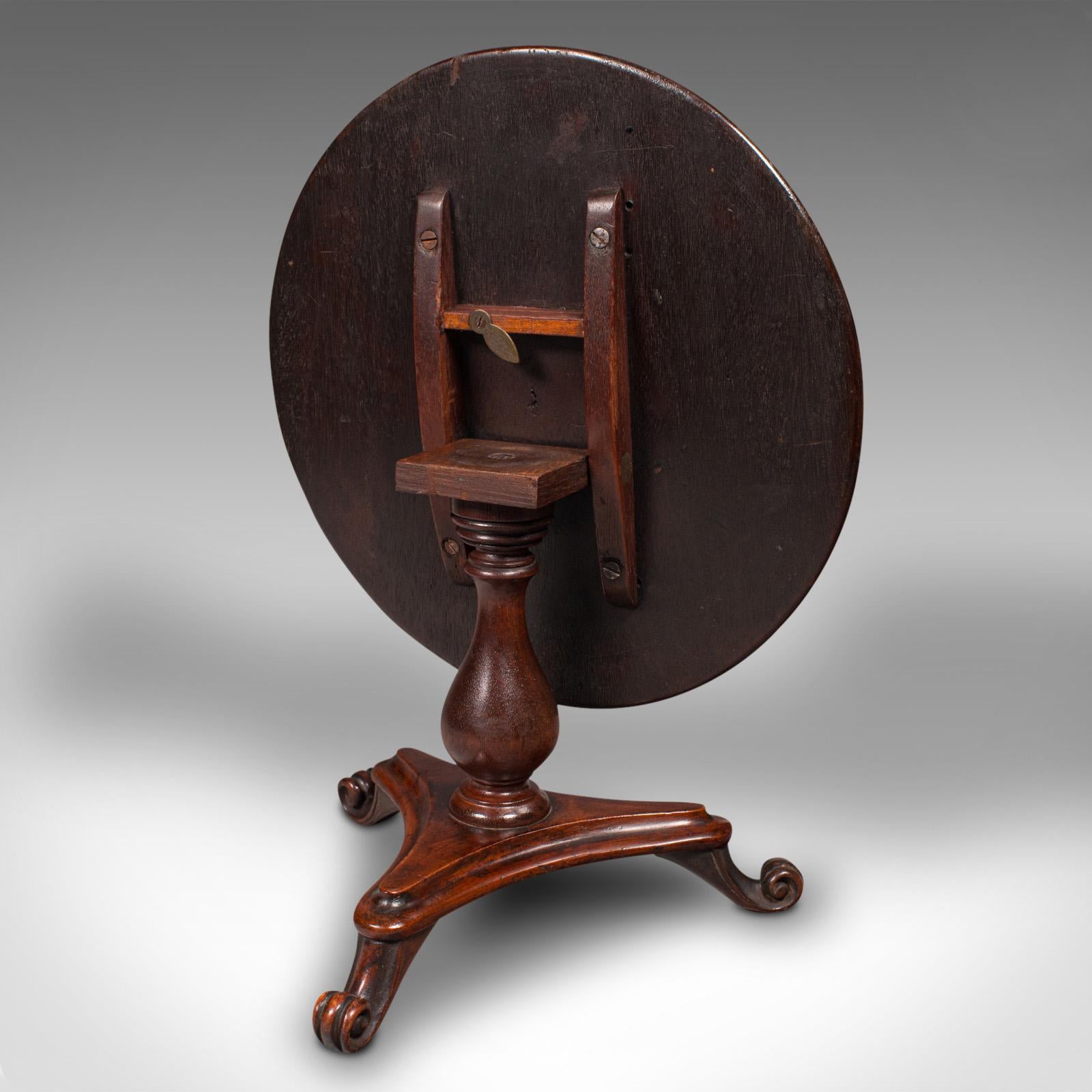 Small Antique Apprentice Table, English Miniature Furniture, Tilt Top, Victorian 3
