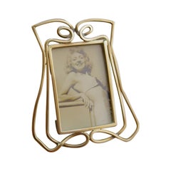 Small Antique Art Nouveau Style Brass Photograph Frame