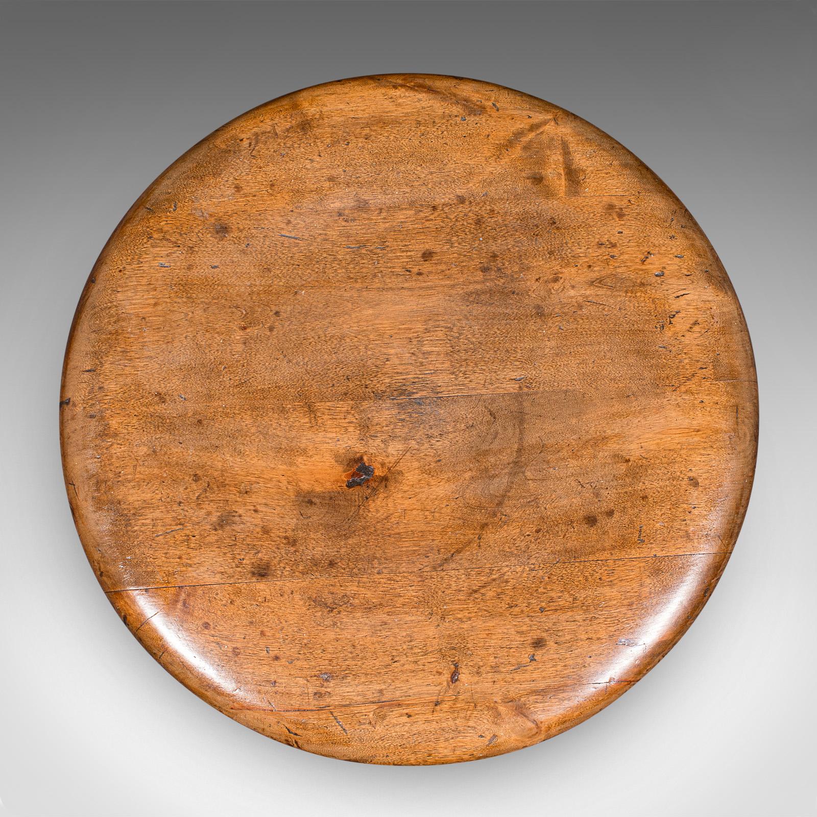 Hêtre Petit tabouret d'artiste ancien, English Beeche, Country Studio, Victorien, C.1890 en vente