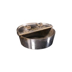 Small Antique Ash Tray, English, Cast White Metal, Rest, Cufflink Pot, Edwardian