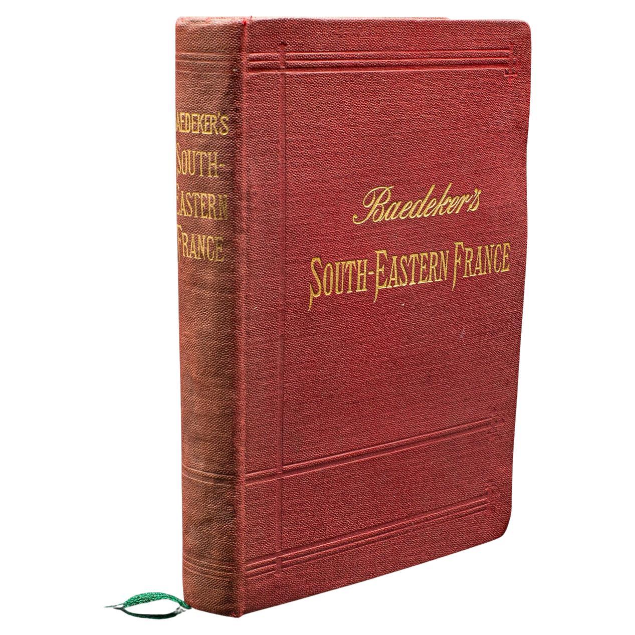 Small Antique Baedeker's South Eastern France Guide Book, Provence, Travel Maps