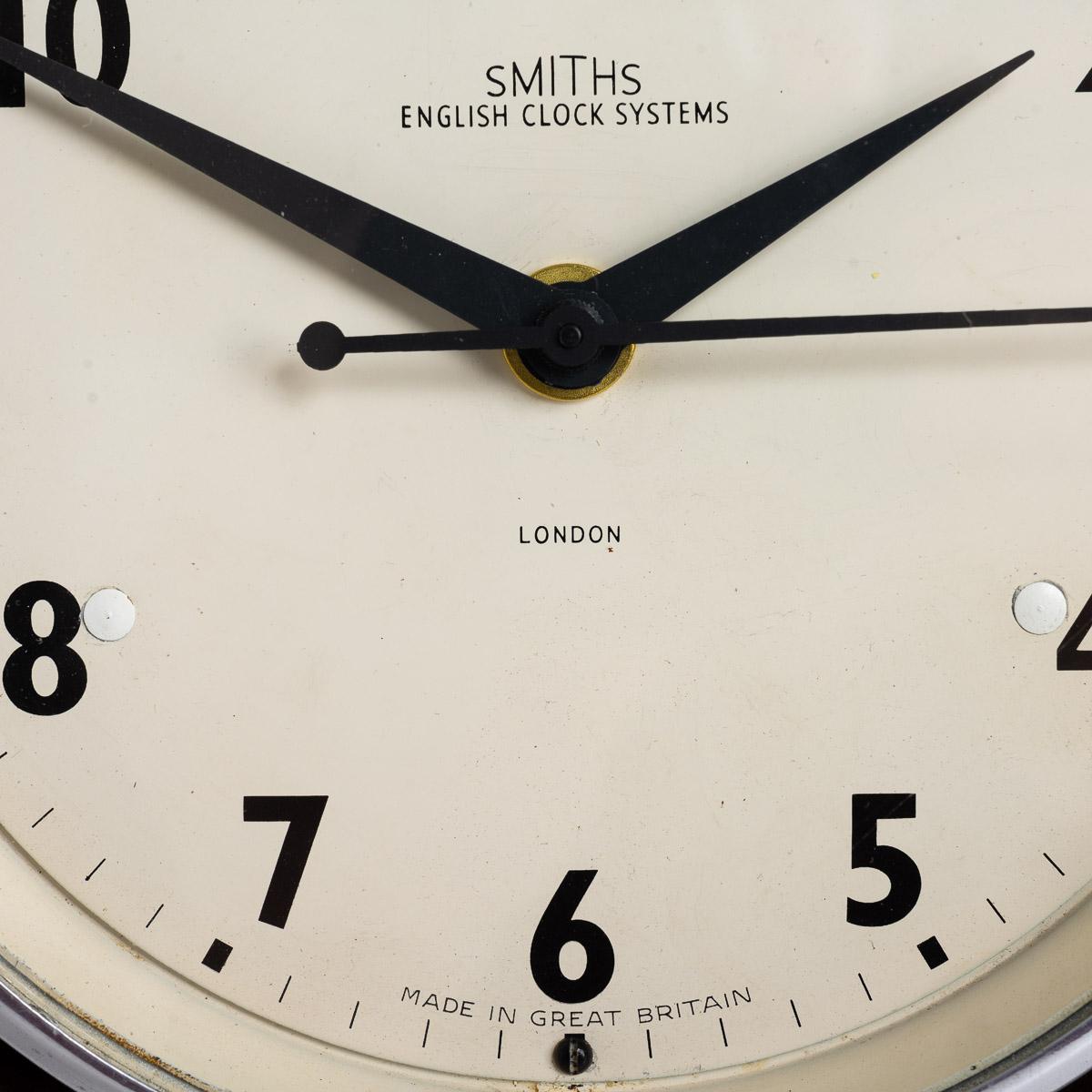 Industrial Small Antique Bakelite Factory Clocks by Smiths English Clock Systems - 1 